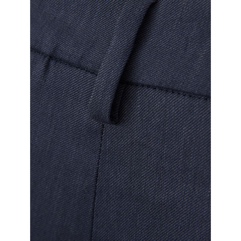 Lardini Blue Linen Casual Pants | Regal Royce