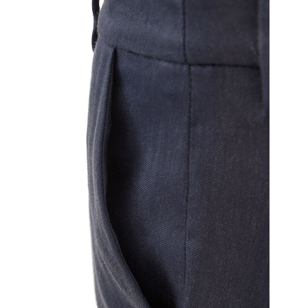 Lardini Blue Linen Casual Pants | Regal Royce
