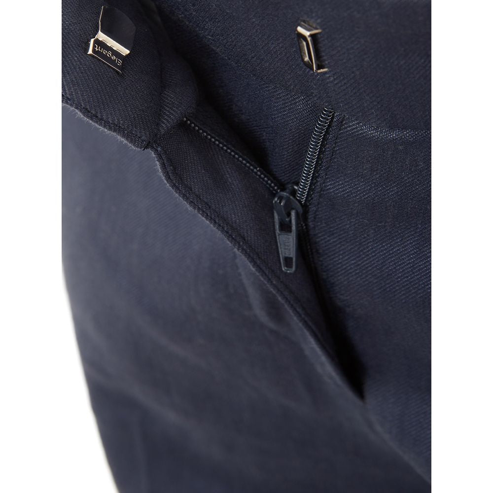Lardini Blue Linen Casual Pants | Regal Royce