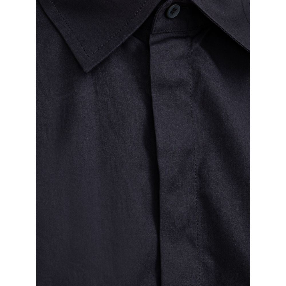 Dolce & Gabbana Navy Blue Cotton Dress Shirt | Regal Royce