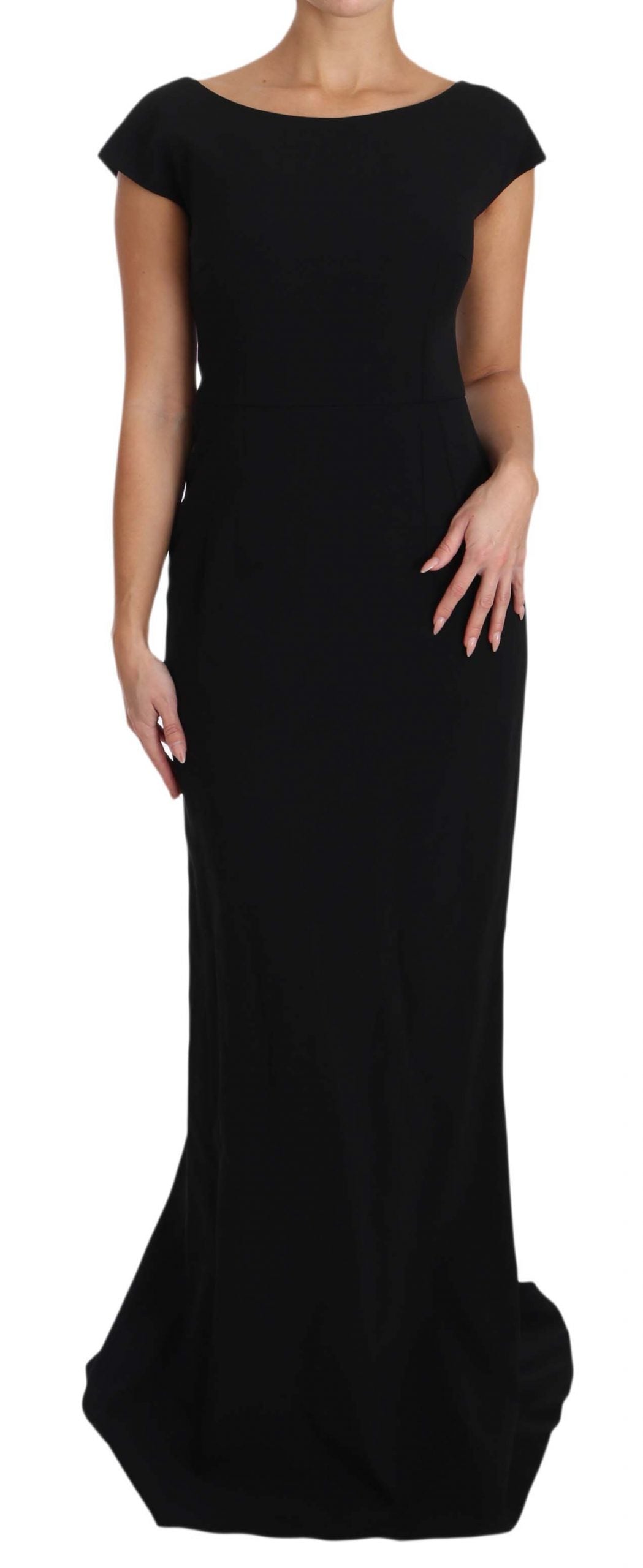 Dolce & Gabbana Black Stretch Fit Flare Gown Maxi | Regal Royce