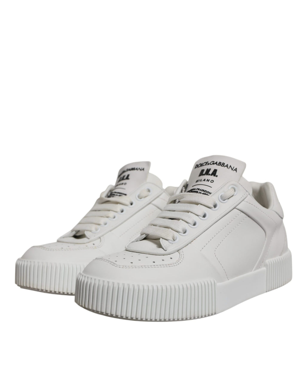 Dolce & Gabbana White Miami Leather Low Top Sneakers Shoes