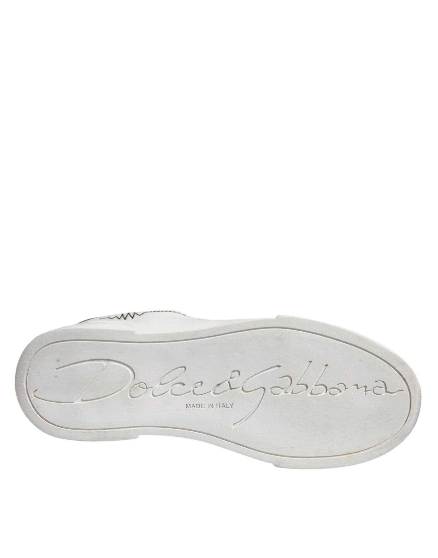 Dolce & Gabbana White Gold Leather Low Top Sneakers Shoes | Regal Royce