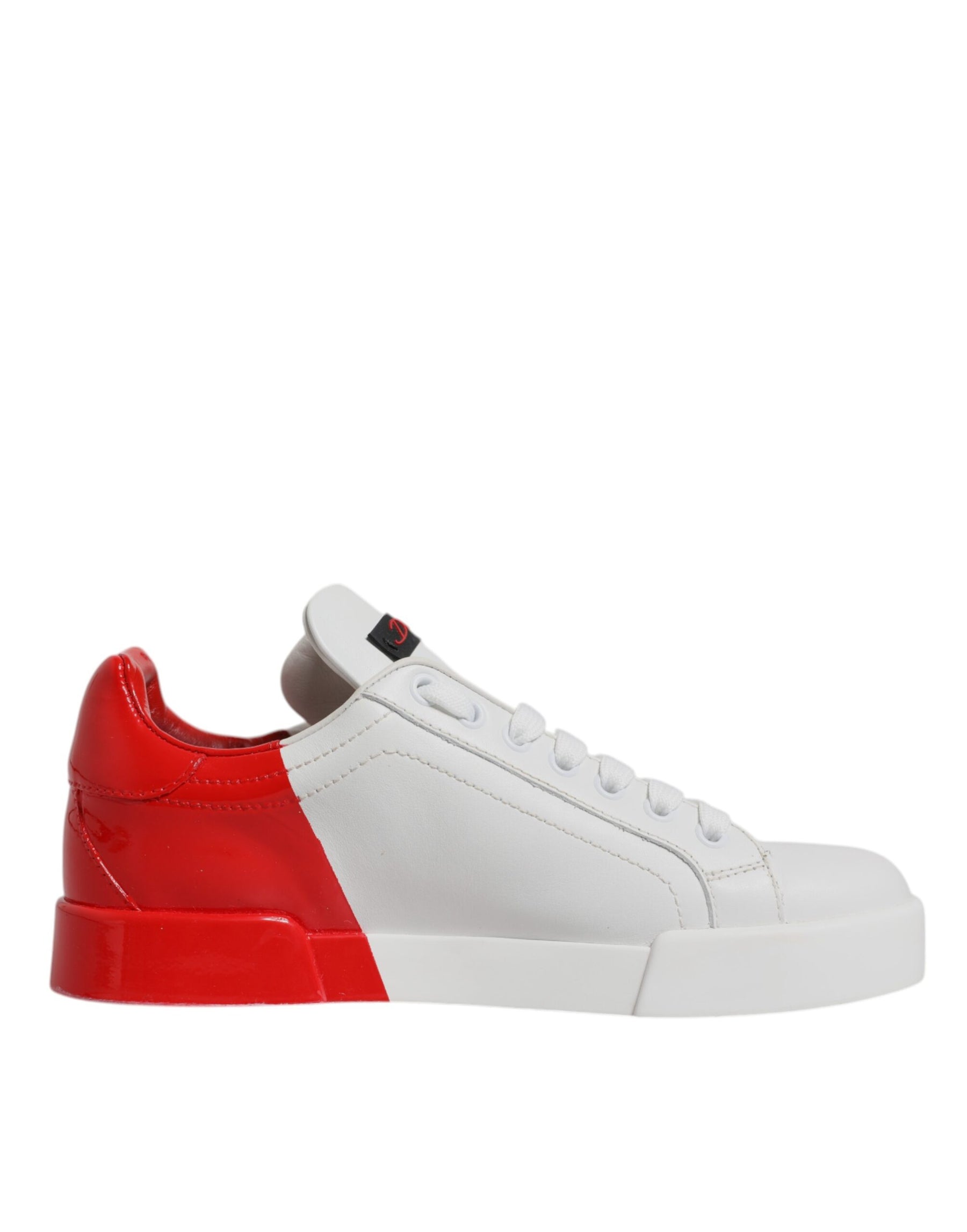 Dolce & Gabbana White Red Logo Portofino Sneakers Shoes | Regal Royce