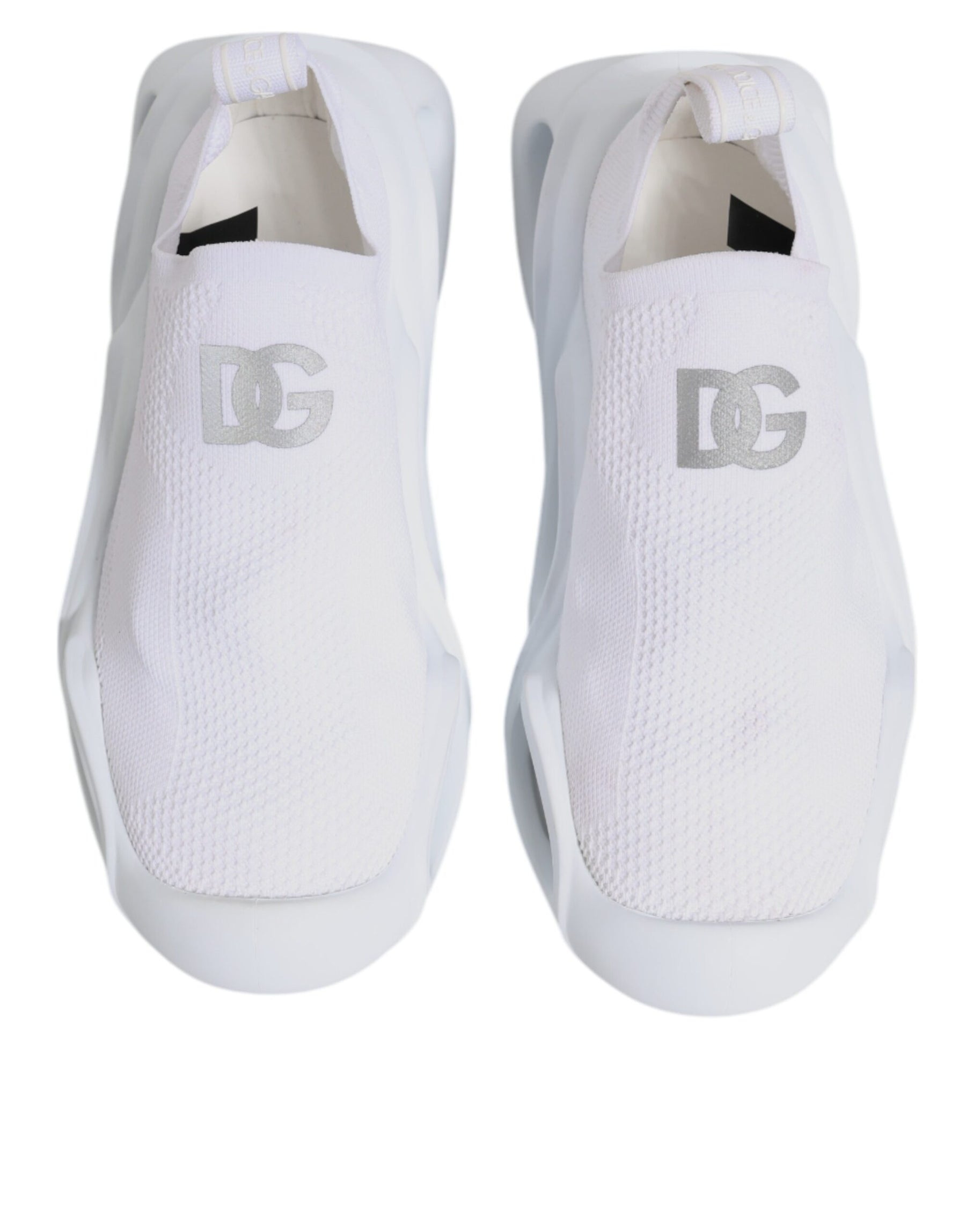 Dolce & Gabbana White Slip On Wave Low Top Sneakers Shoes | Regal Royce