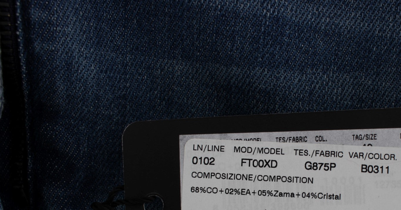 Dolce & Gabbana Crystal Roses Heart Embellished Jeans | Regal Royce