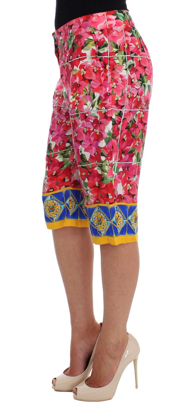 Dolce & Gabbana Multicolor Floral Knee Capris Shorts Pants | Regal Royce