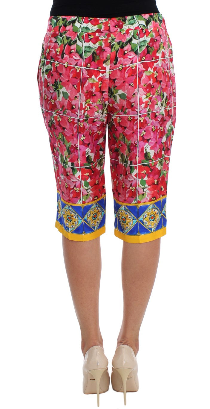 Dolce & Gabbana Multicolor Floral Knee Capris Shorts Pants | Regal Royce