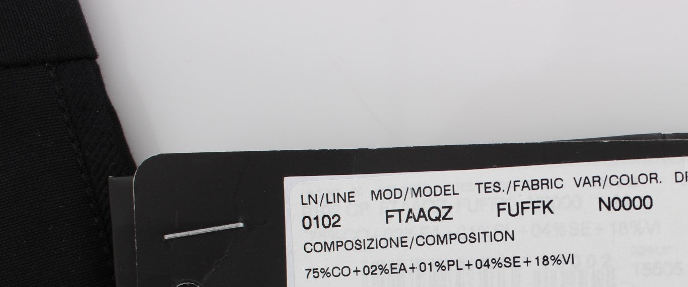 Dolce & Gabbana Black Cotton Stretch Torero Capris Pants | Regal Royce