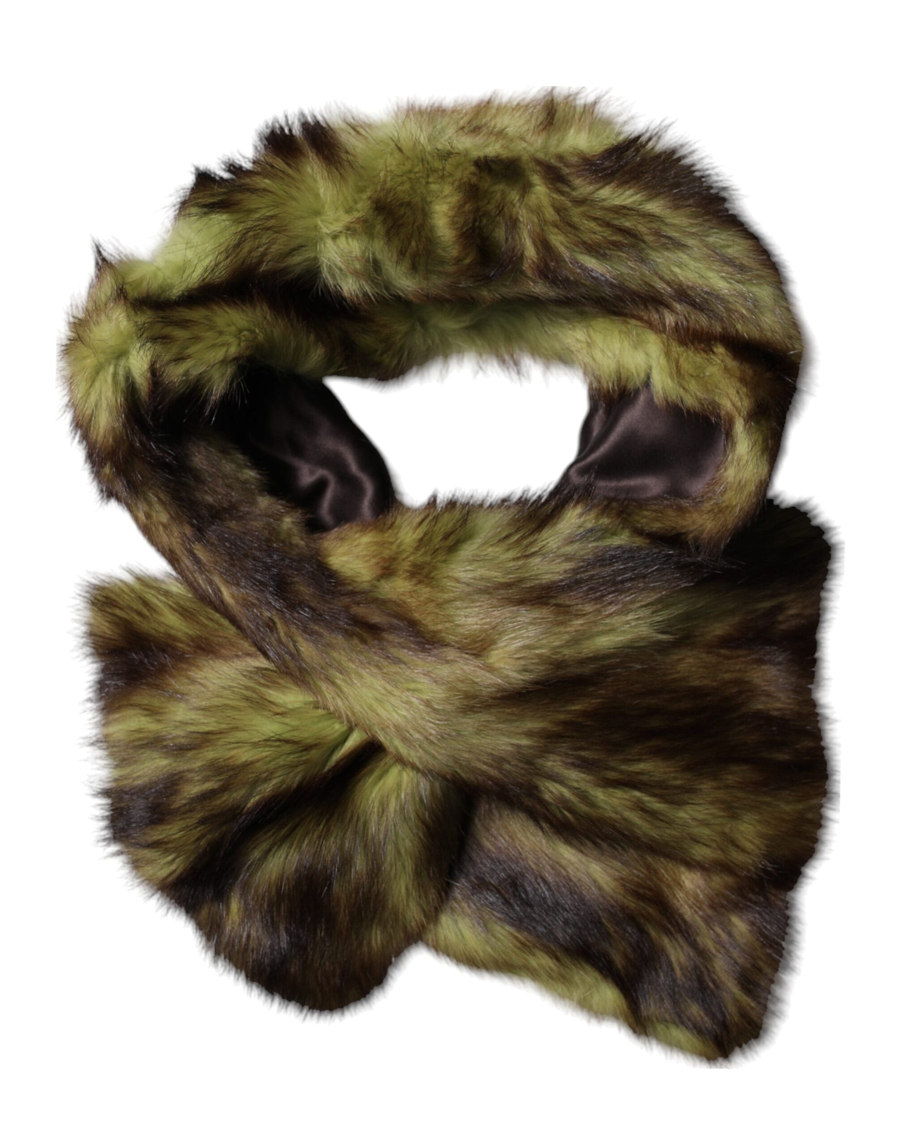 Dolce & Gabbana Multicolor Fur Shawl Neck Wrap Cover Collar Scarf | Regal Royce