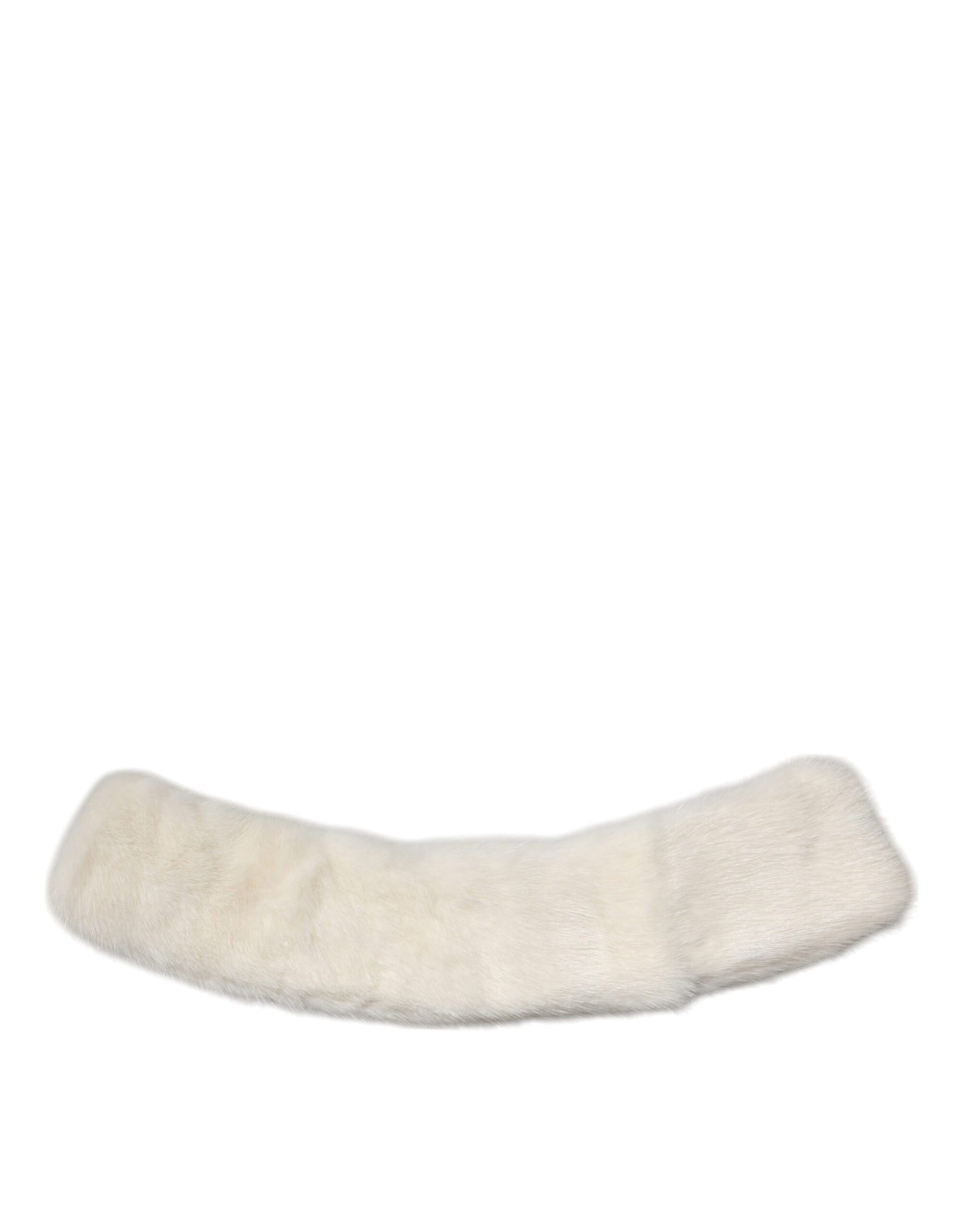 Dolce & Gabbana White Mink Fur Collar Women Neck Wrap Scarf | Regal Royce
