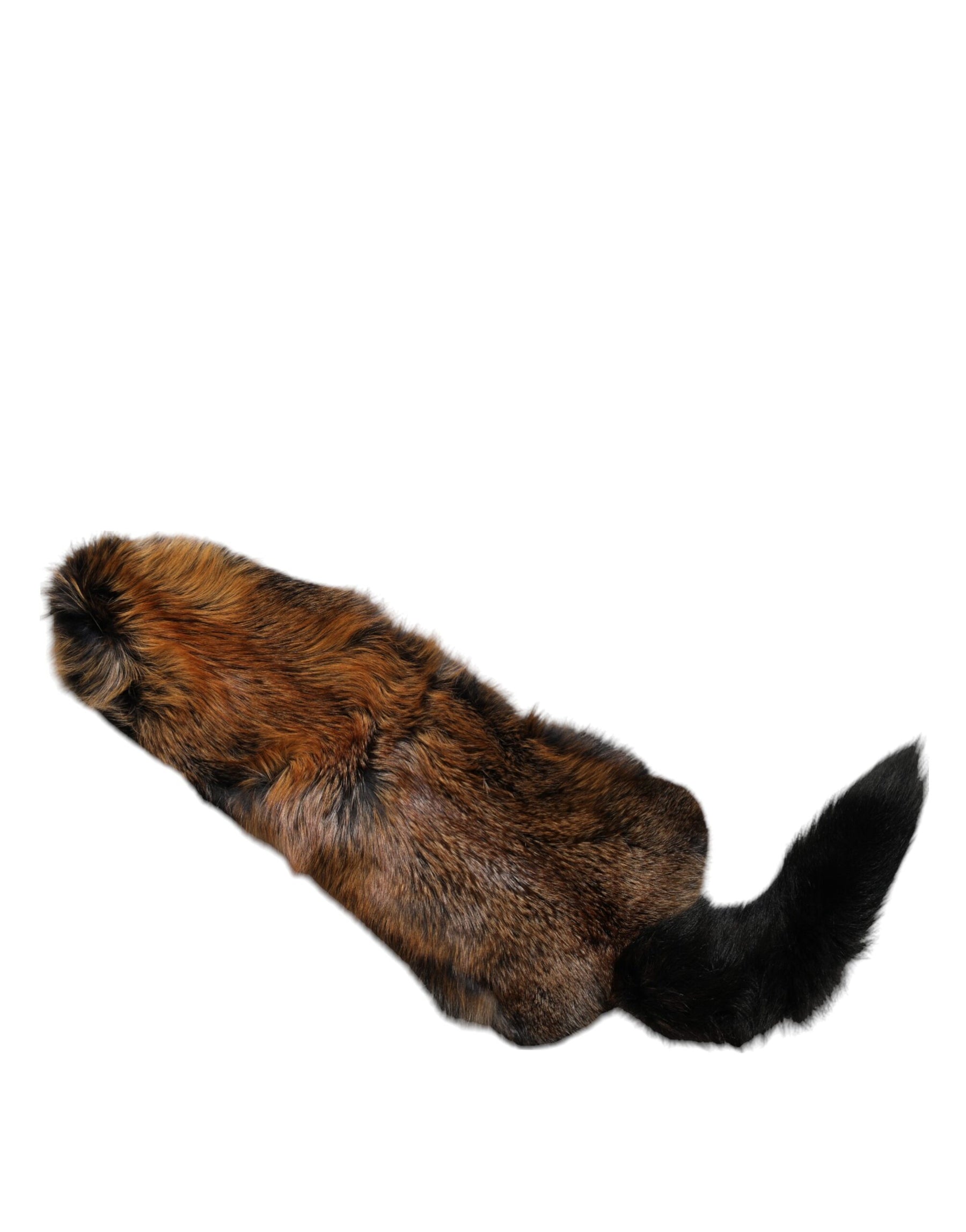 Dolce & Gabbana Brown Red Fox Fur Neck Warmer Winter Scarf | Regal Royce