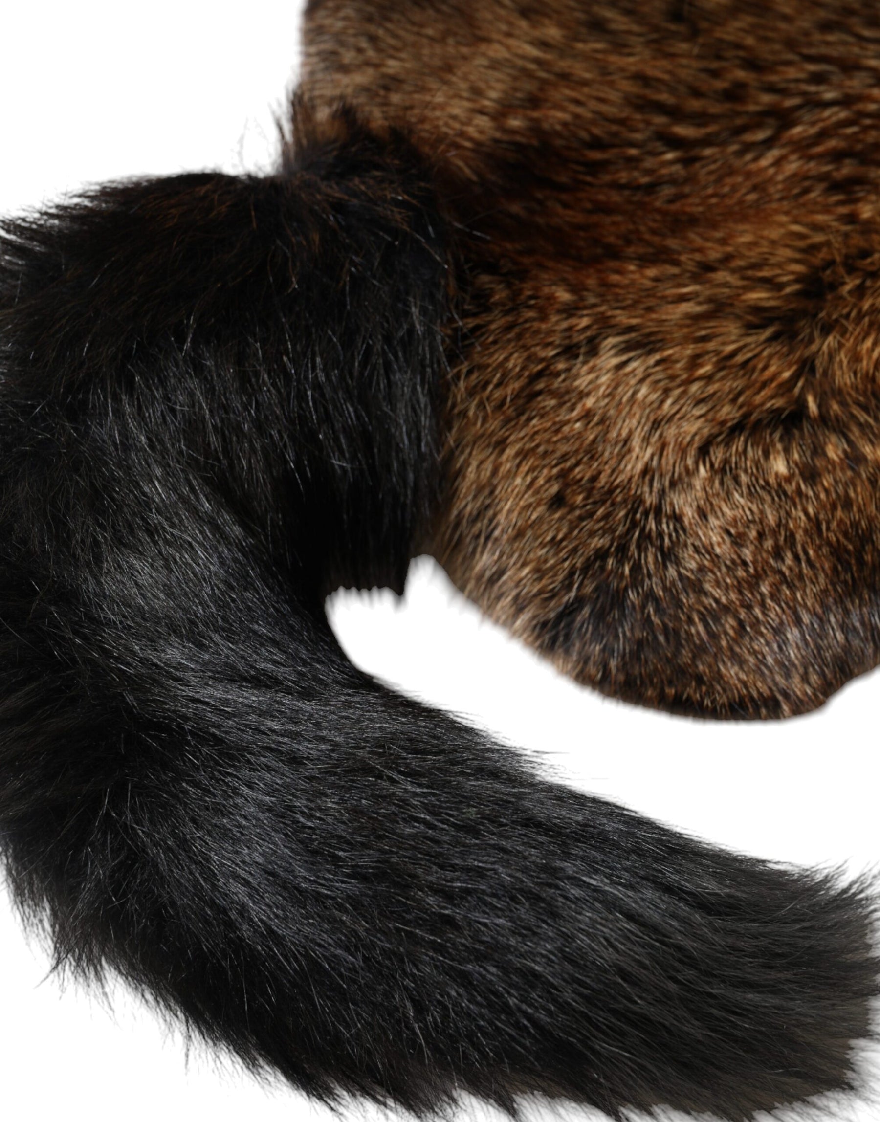 Dolce & Gabbana Brown Red Fox Fur Neck Warmer Winter Scarf | Regal Royce