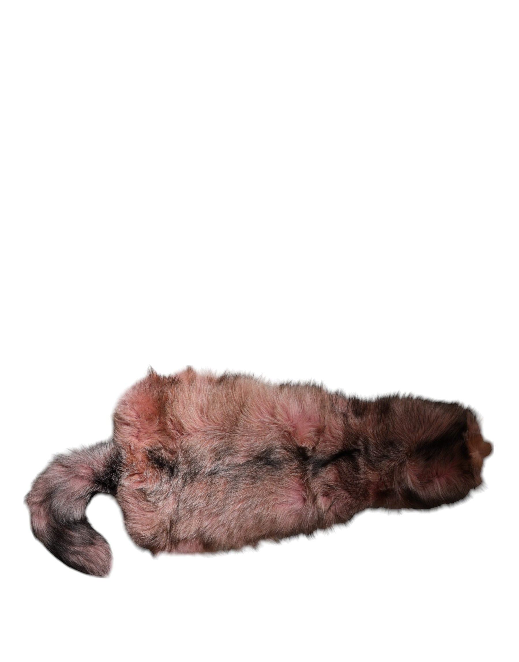 Dolce & Gabbana Pink Frost Fox Fur Neck Warmer Winter Scarf | Regal Royce