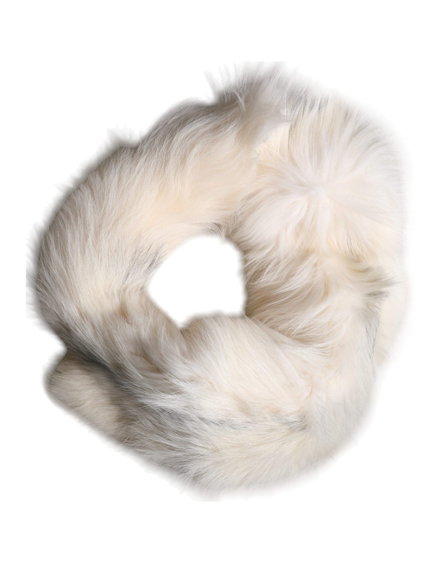 Dolce & Gabbana White Fox Fur Neck Wrap Warmer Winter Scarf | Regal Royce