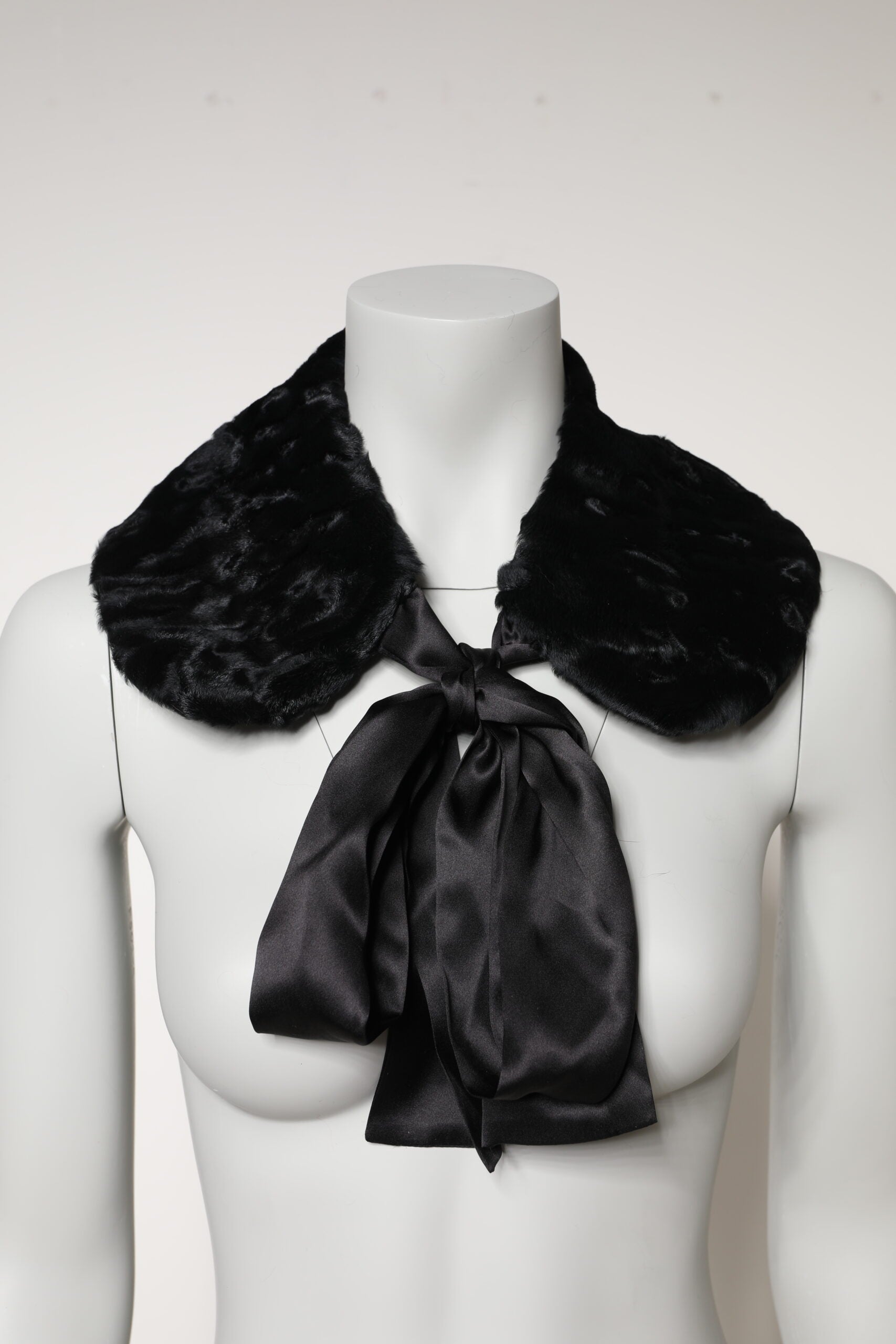 Dolce & Gabbana Black Lamb Fur Women Neck Warmer Winter Scarf | Regal Royce