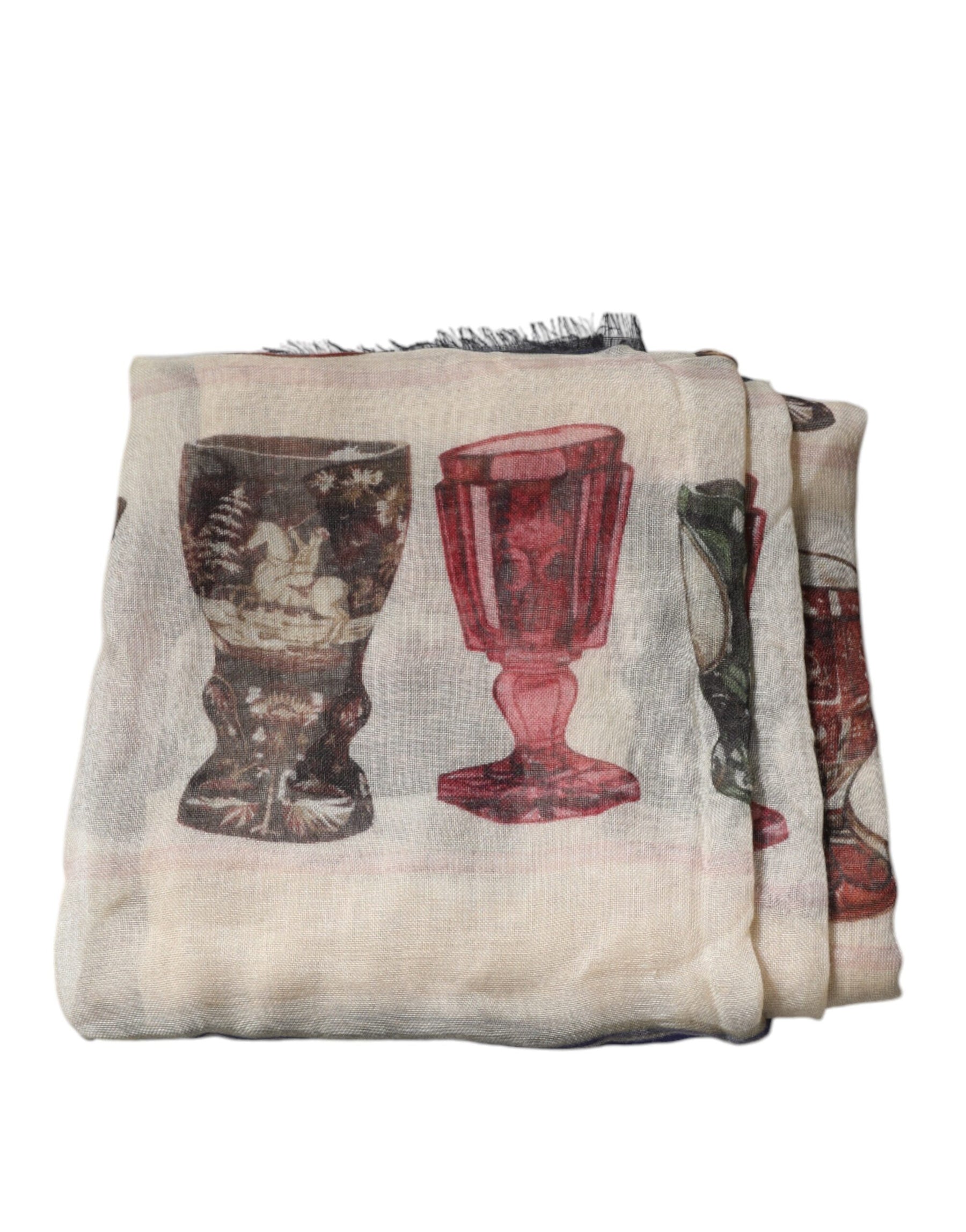 Dolce & Gabbana Multicolor Glass Cashmere Foulard Scarf | Regal Royce