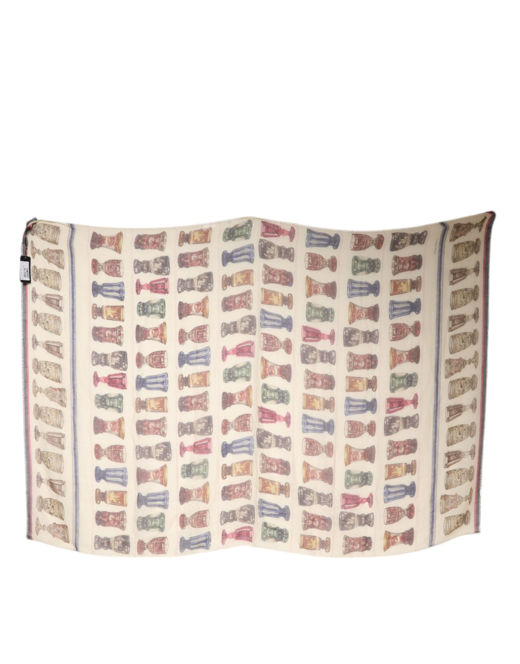 Dolce & Gabbana Multicolor Glass Cashmere Foulard Scarf | Regal Royce