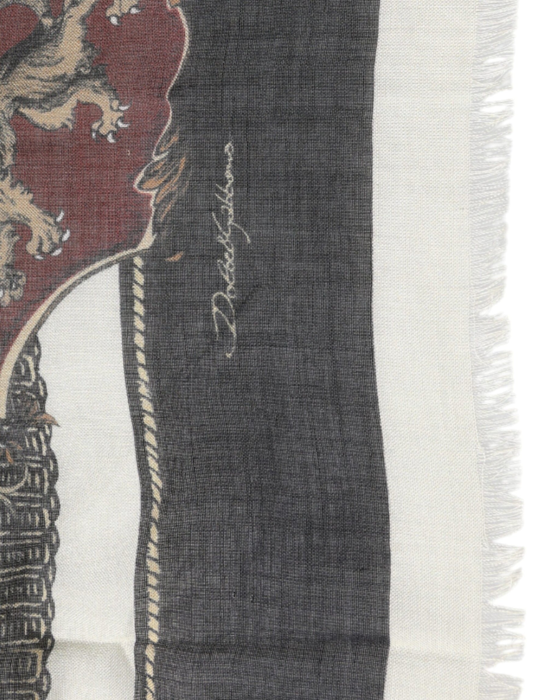 Dolce & Gabbana Multicolor Printed Cashmere Foulard Scarf | Regal Royce