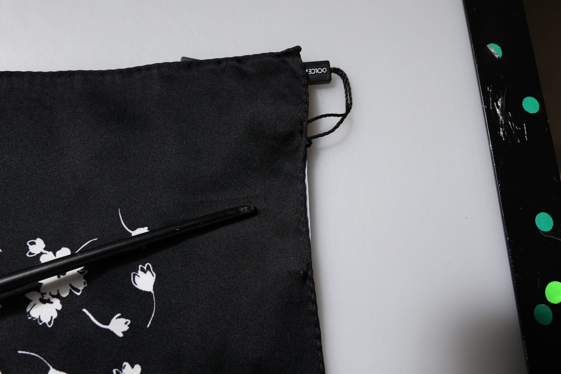 Dolce & Gabbana Black Floral Silk Square Wrap Shawl Scarf | Regal Royce