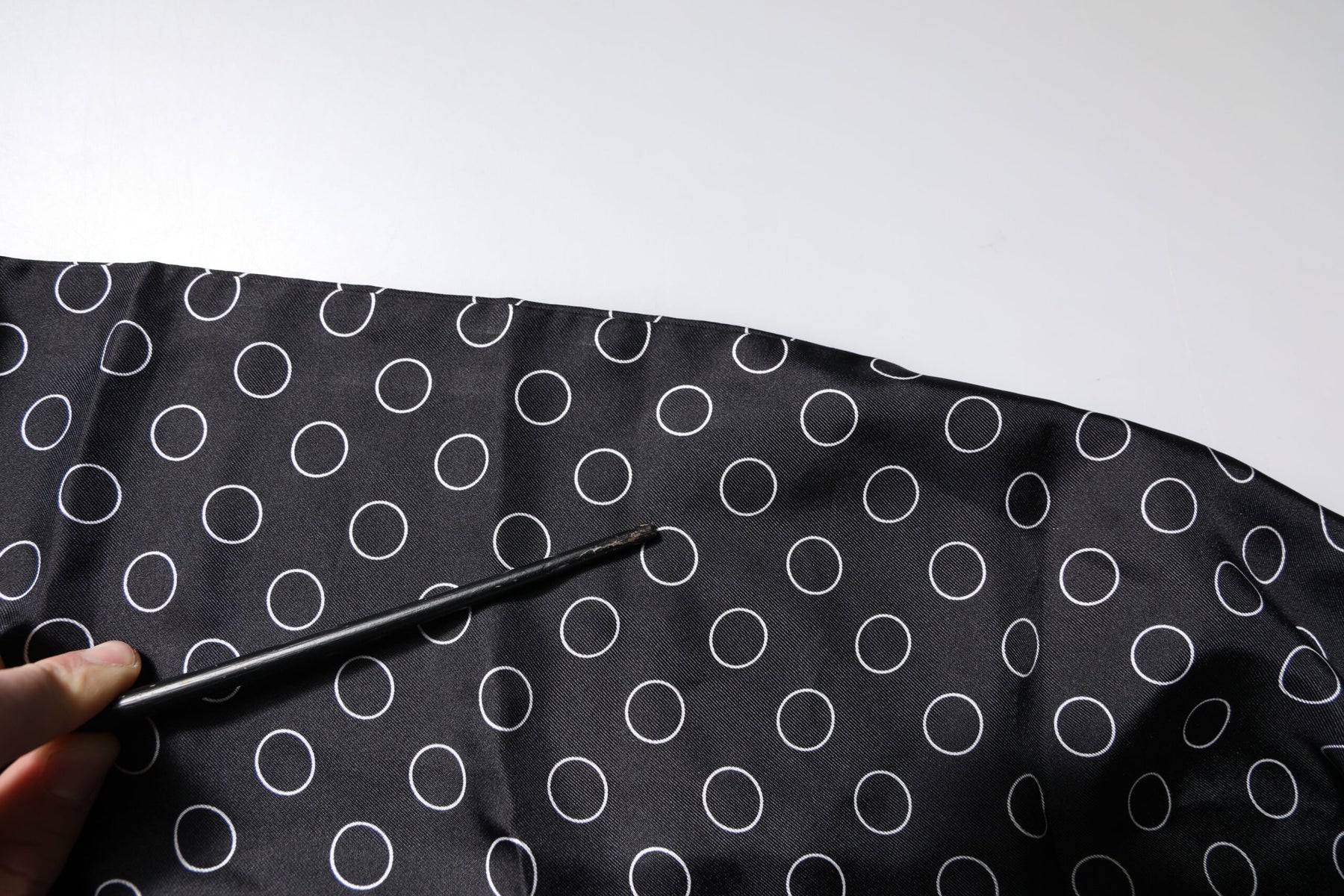 Dolce & Gabbana Black Circles Silk Fringes Shawl Wrap Scarf | Regal Royce