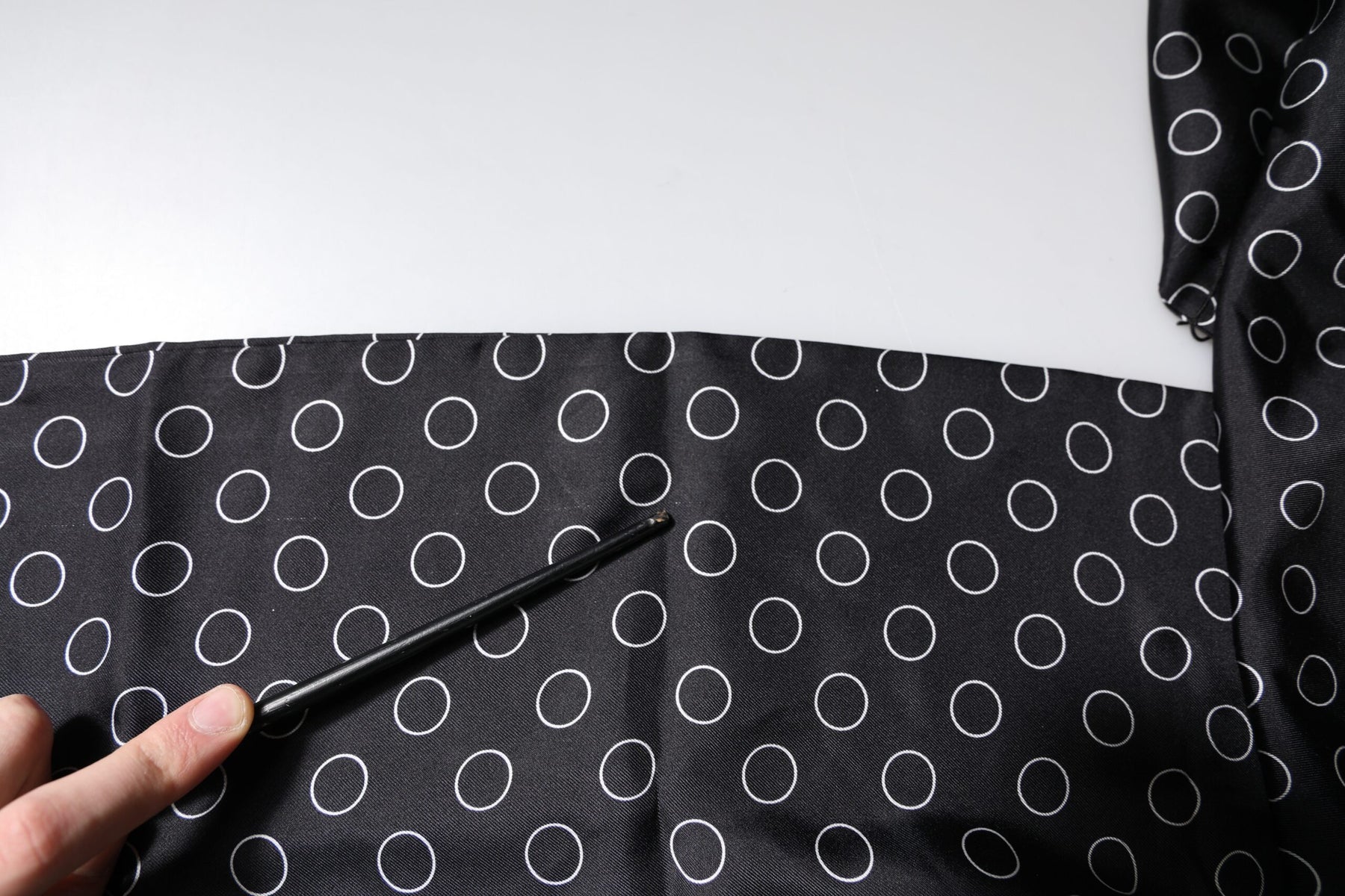 Dolce & Gabbana Black Circles Silk Fringes Shawl Wrap Scarf | Regal Royce