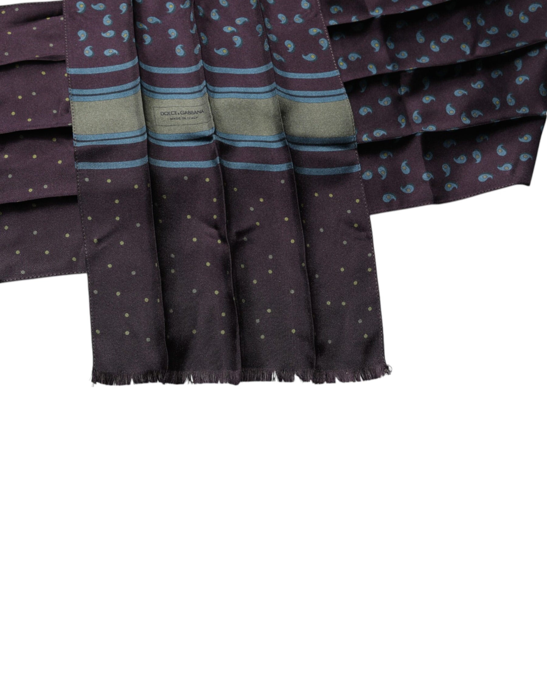 Dolce & Gabbana Purple Fantasy Silk Neck Wrap Shawl Scarf | Regal Royce