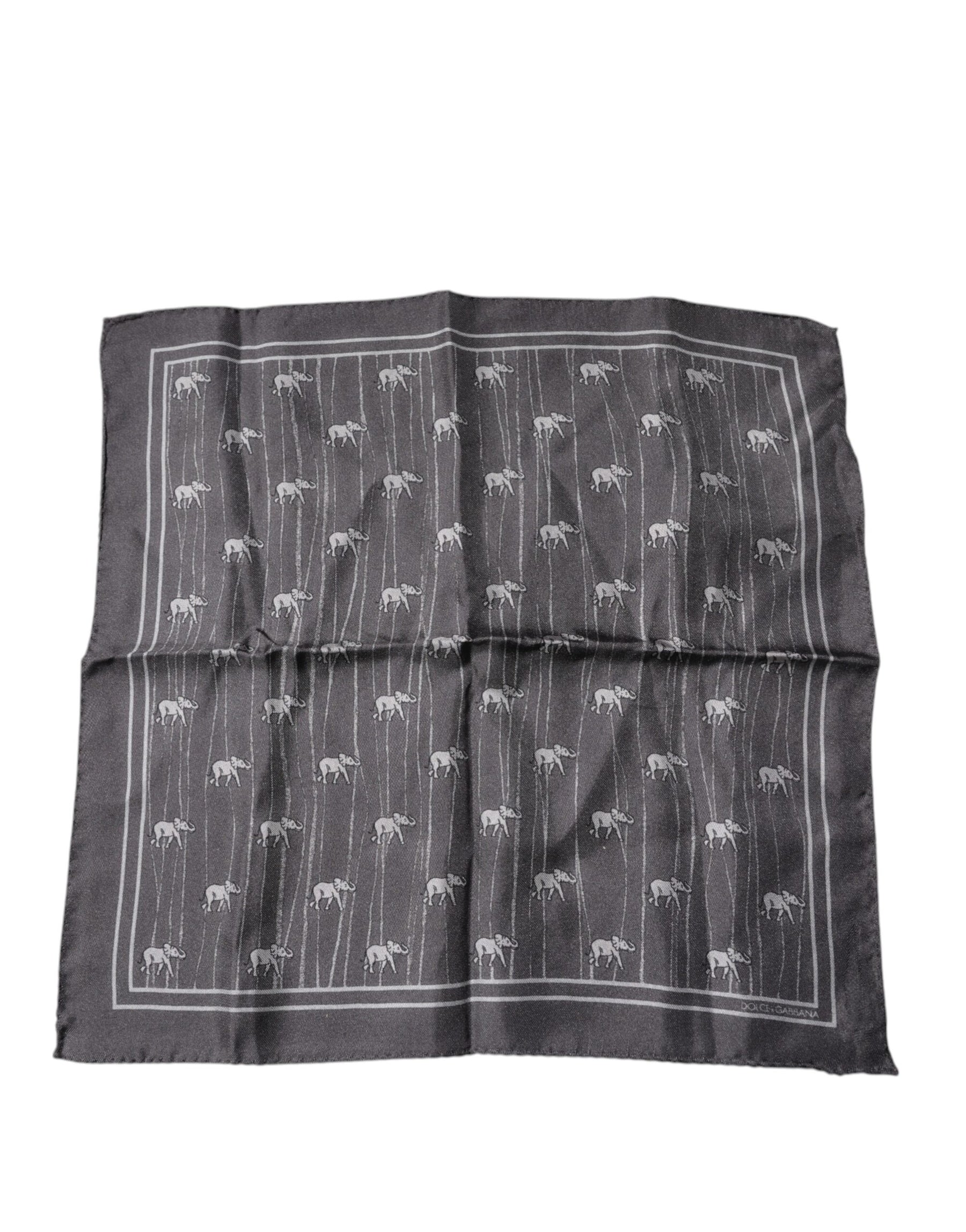 Dolce & Gabbana Brown Elephant Fantasy Handkerchief Scarf | Regal Royce