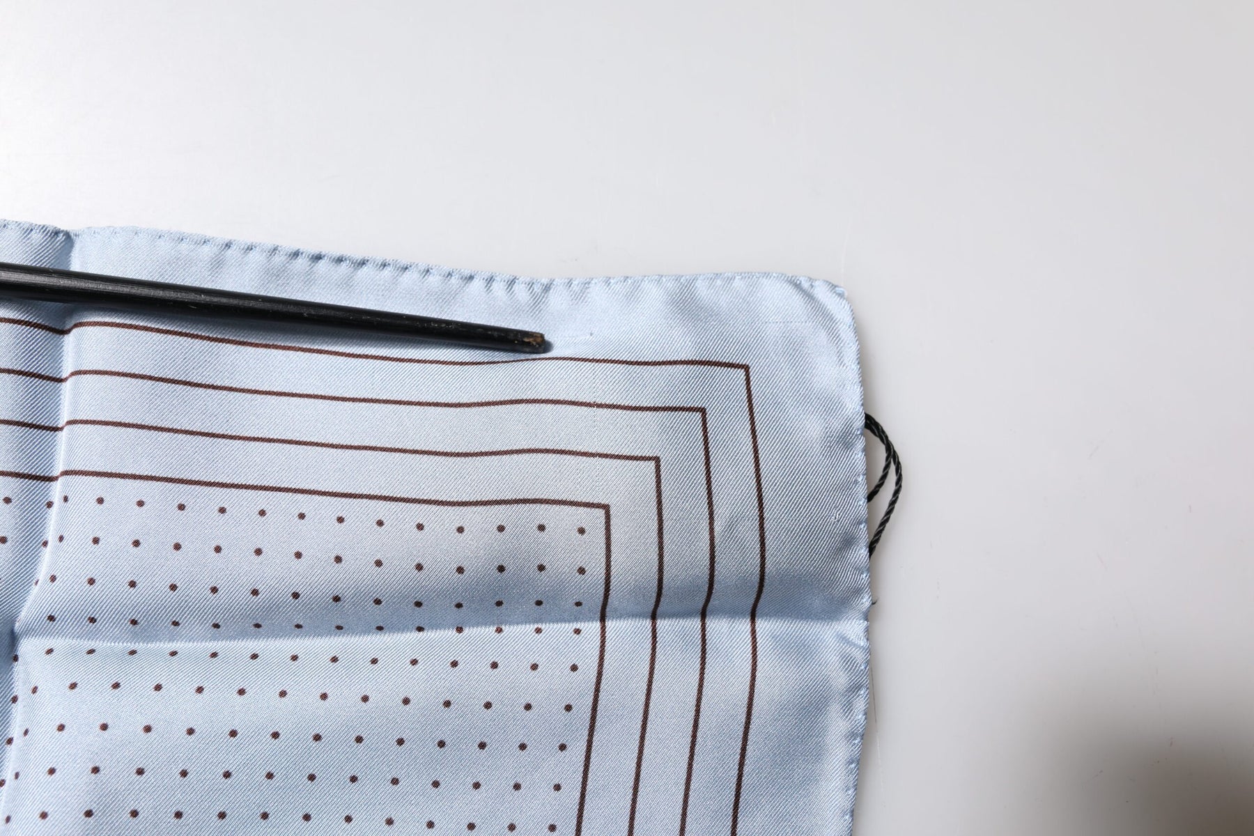 Dolce & Gabbana Sky Blue Polka Dots Square Handkerchief Scarf | Regal Royce