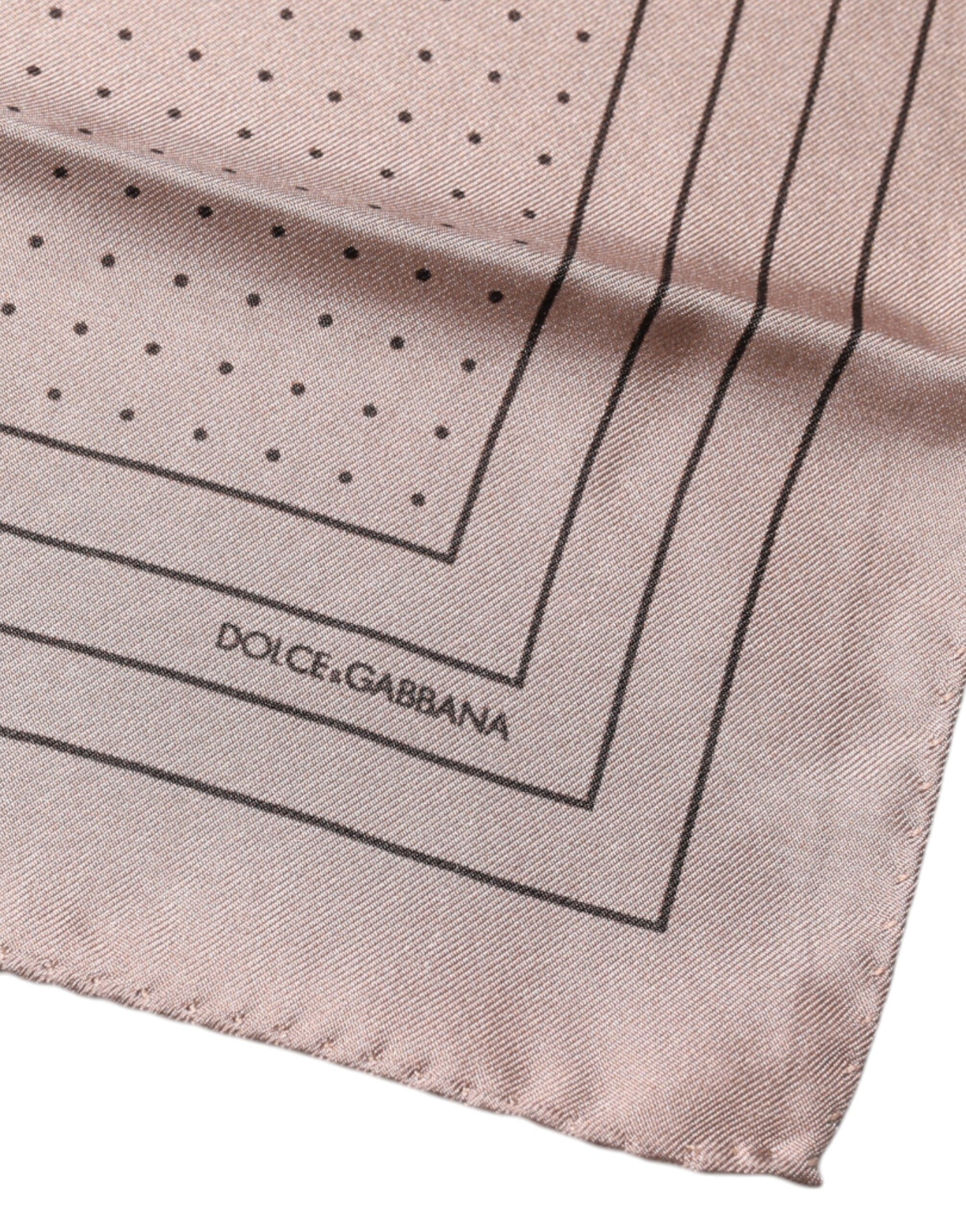 Dolce & Gabbana Pink Polka Dots Square Handkerchief Scarf | Regal Royce