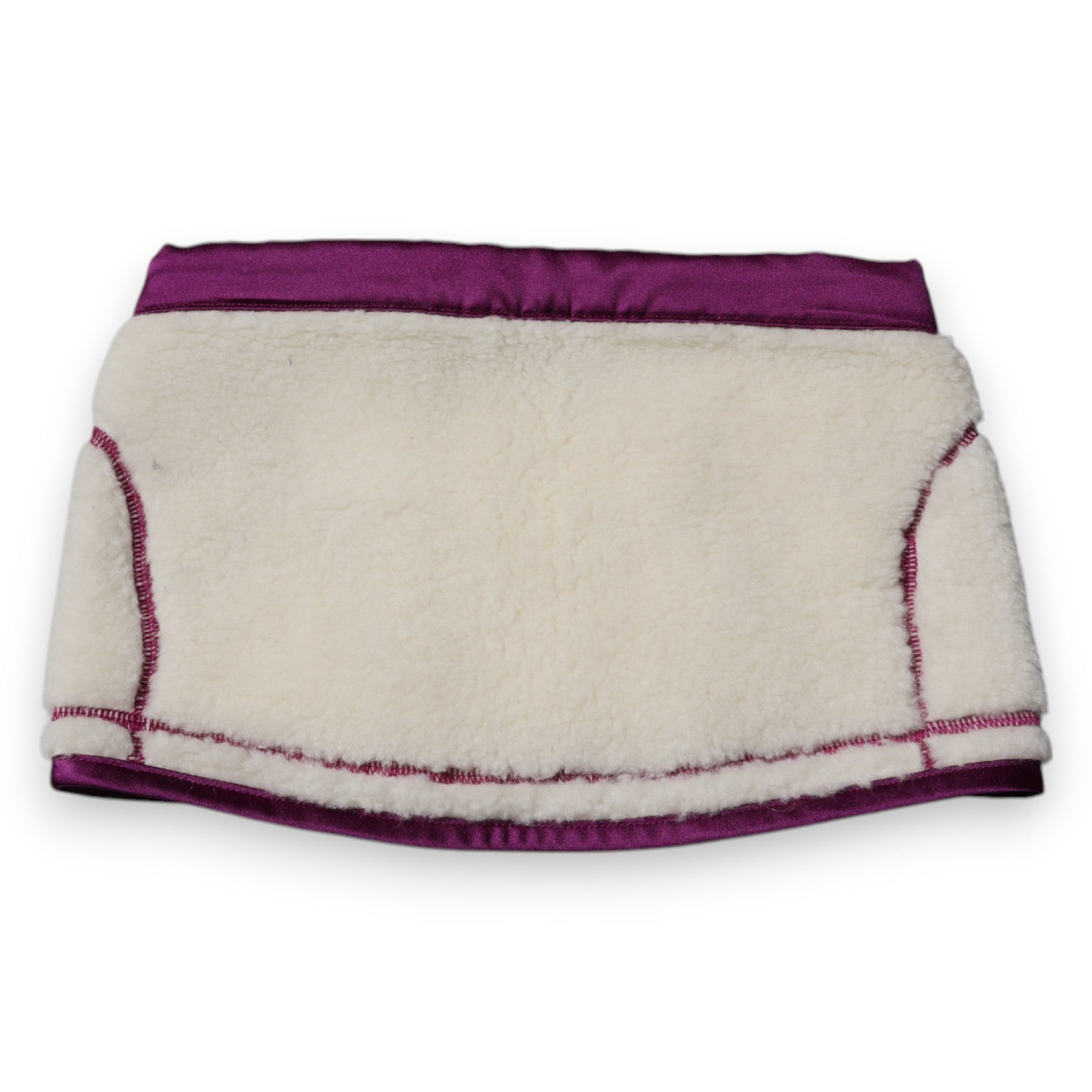 Dolce & Gabbana White Purple Cashmere Fleece Neck Warmer Scarf | Regal Royce