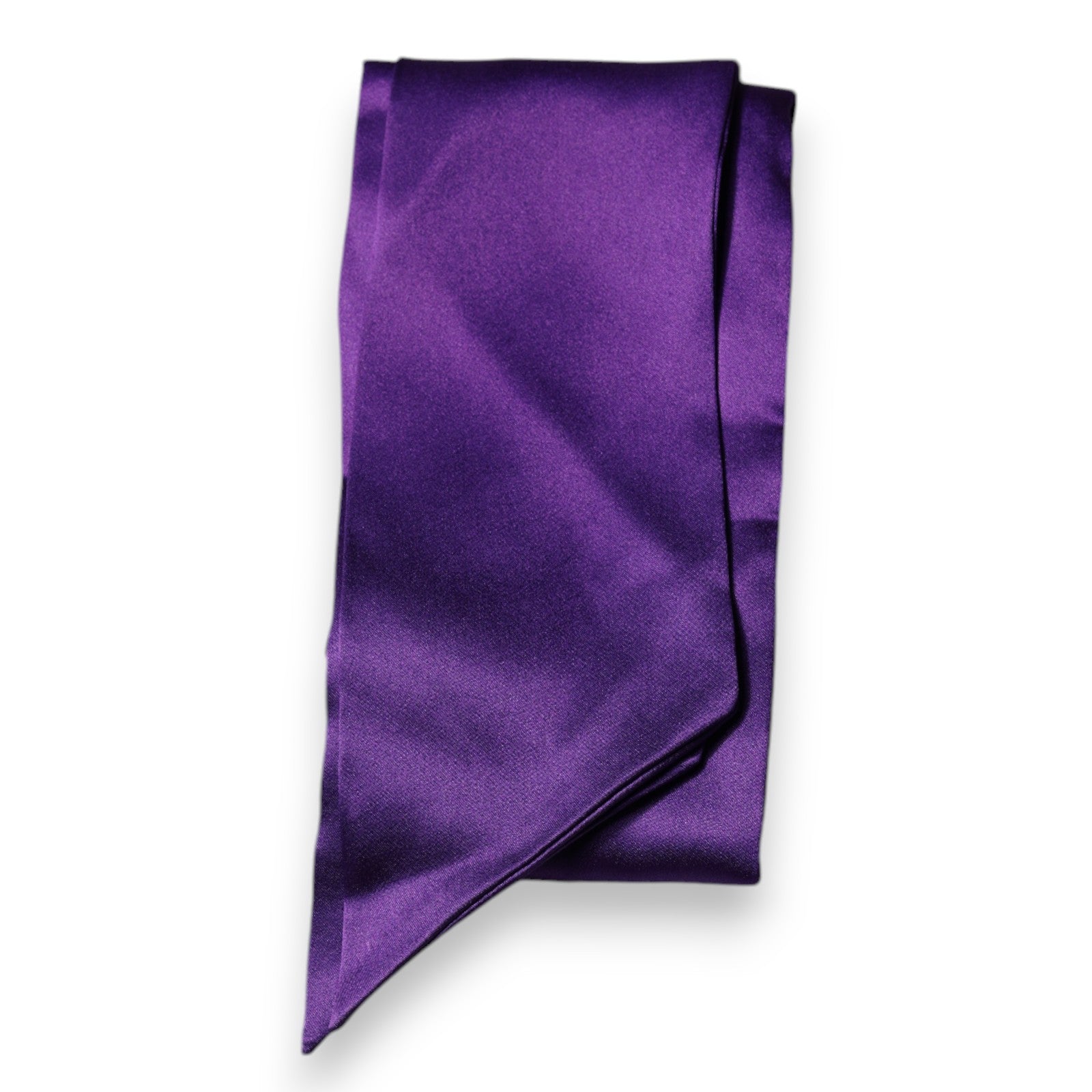 Dolce & Gabbana Purple Satin Silk Skinny Neck Foulard Scarf | Regal Royce