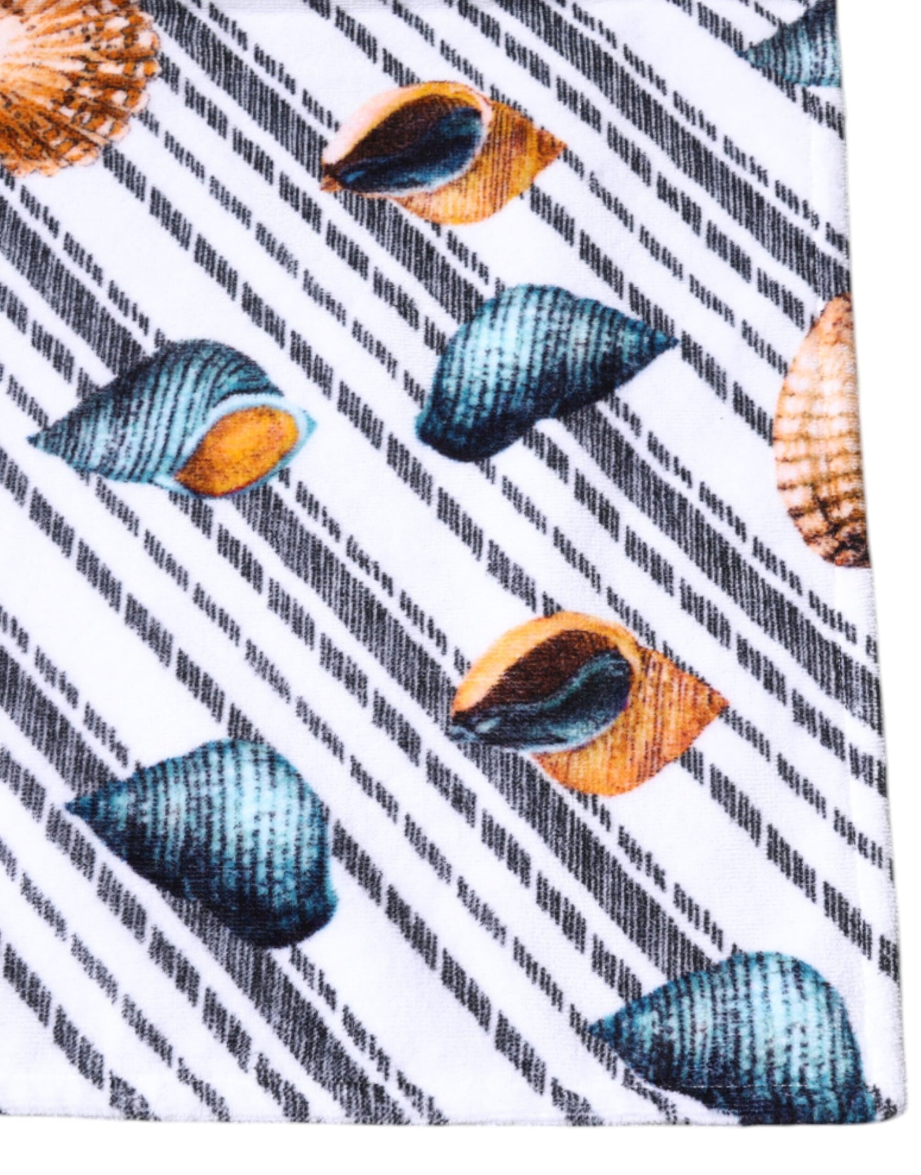 Dolce & Gabbana Multicolor Stripes Seashells Beach Towel | Regal Royce
