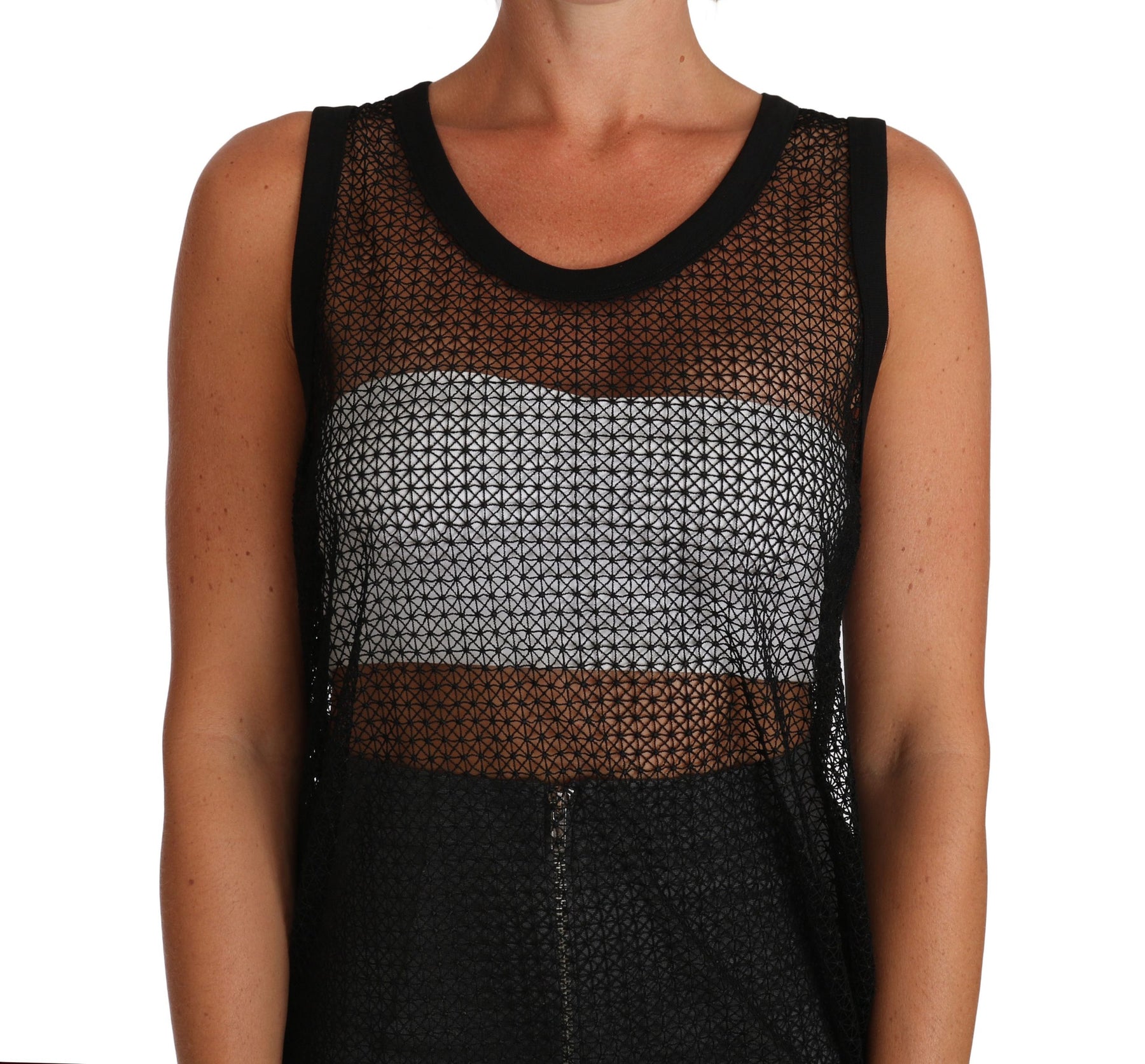 Dolce & Gabbana Black Mesh Transparent Blouse T-shirt | Regal Royce
