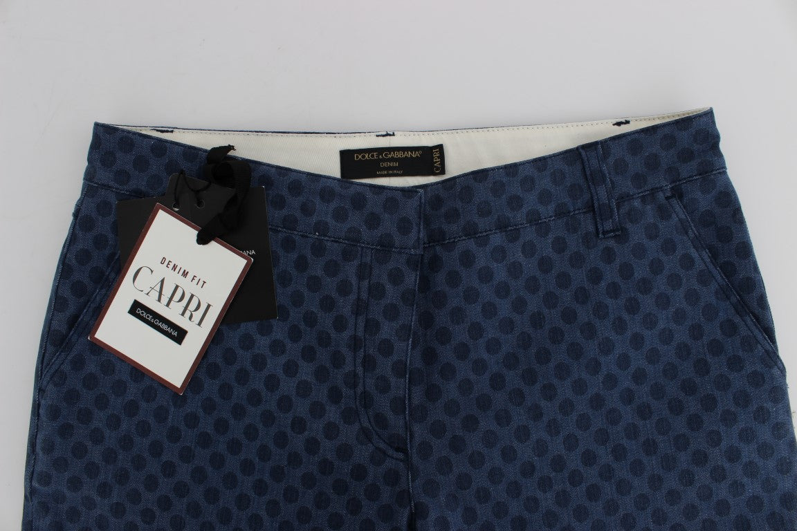 Dolce & Gabbana Polka Dotted Stretch Capri Jeans | Regal Royce
