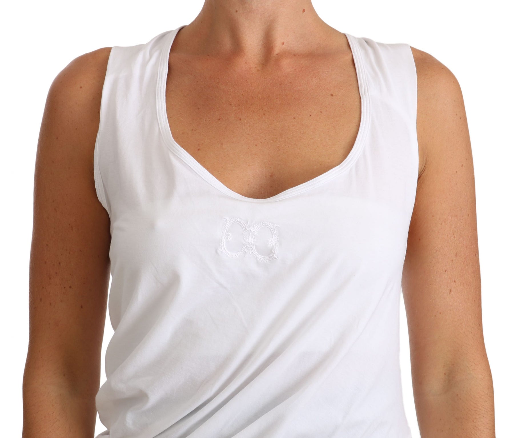 Cavalli White Top Tank CAVALLI T-Shirt Jersey | Regal Royce
