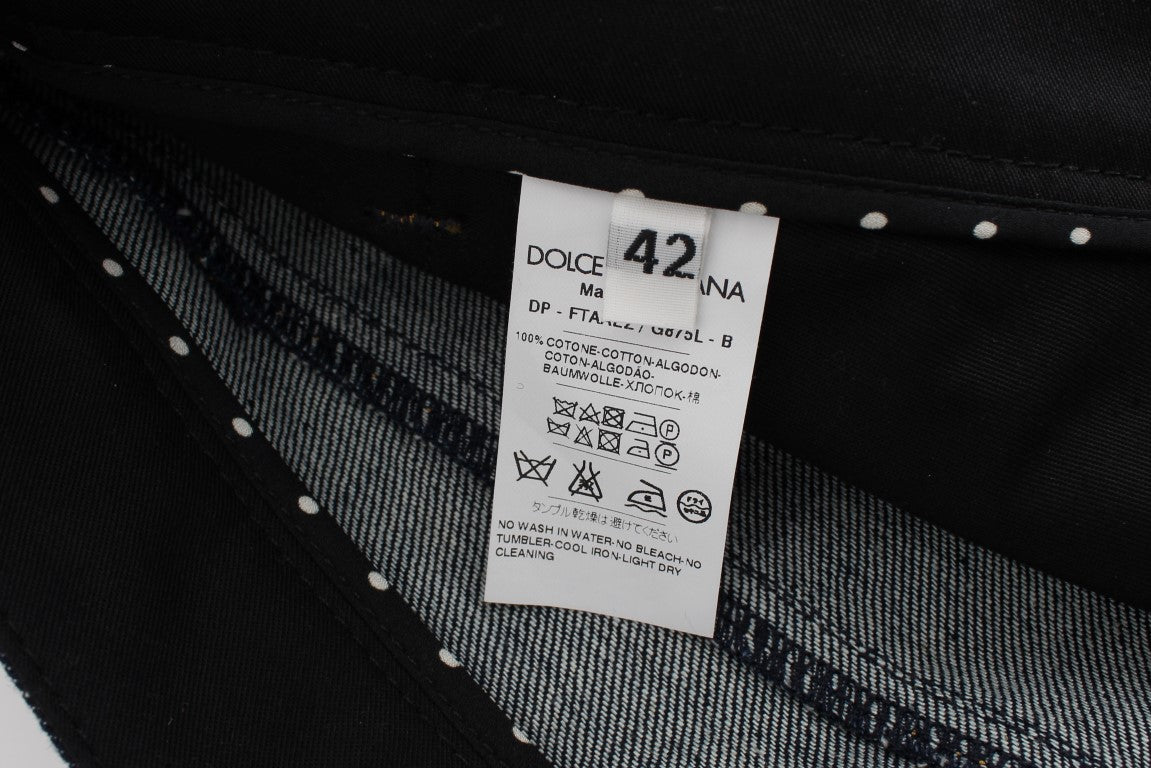 Dolce & Gabbana Blue Denim Cotton CAPRI Torero Jeans | Regal Royce