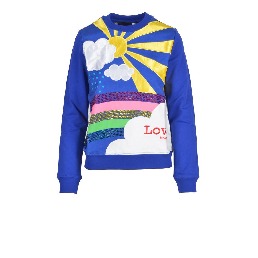Love Moschino Blue Cotton Sweatshirt | Regal Royce