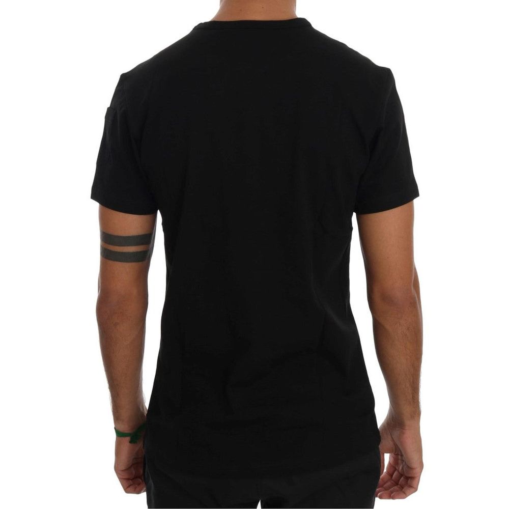 Daniele Alessandrini Black Cotton T-Shirt | Regal Royce