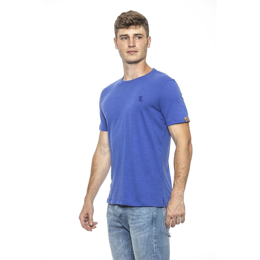 Billionaire Italian Couture Light Blue Cotton T-Shirt | Regal Royce