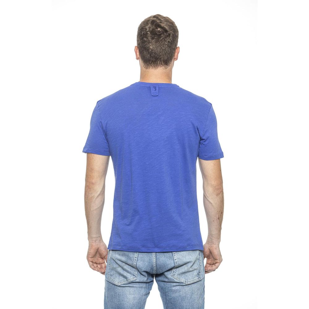 Billionaire Italian Couture Light Blue Cotton T-Shirt | Regal Royce