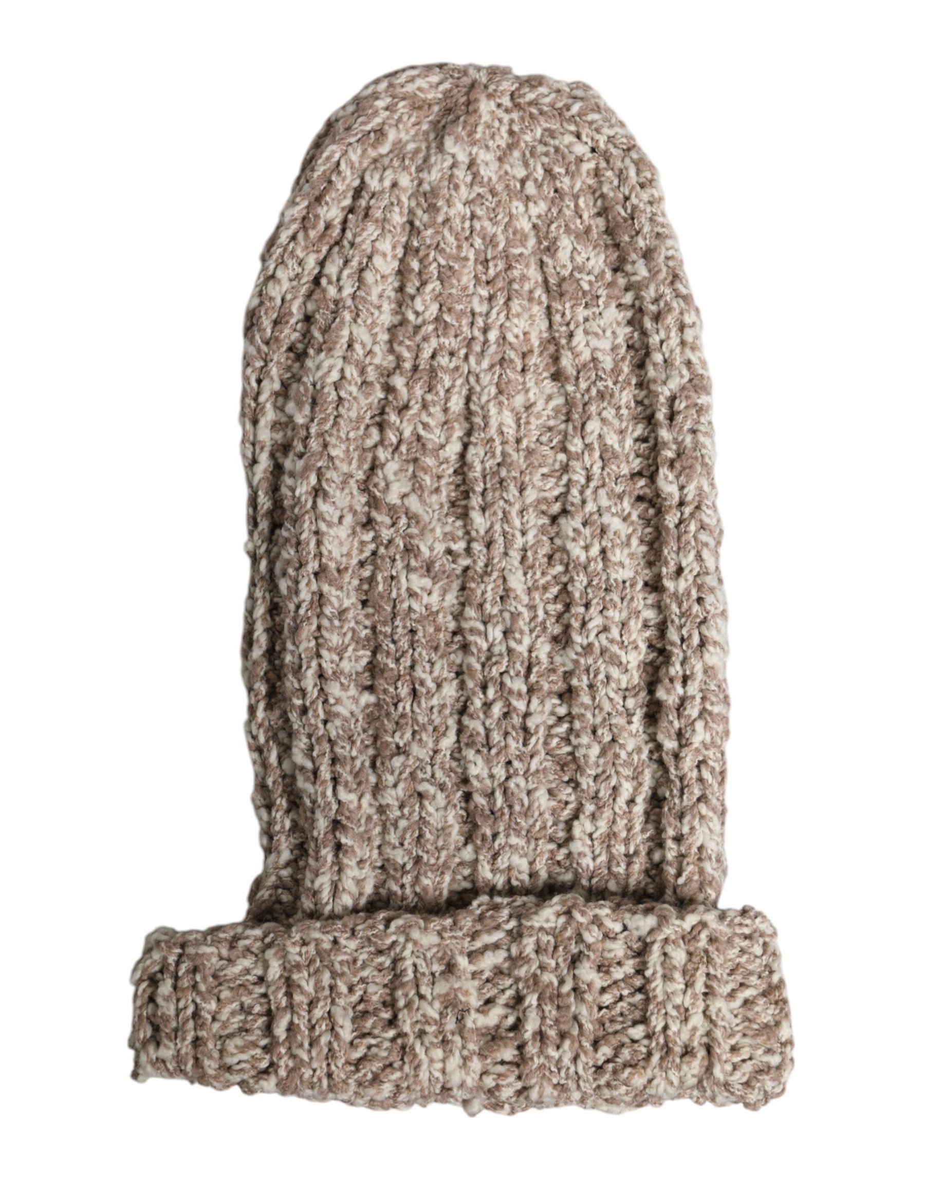 Dolce & Gabbana Beige Wool Knitted Ski Mask Balaclava Hat | Regal Royce