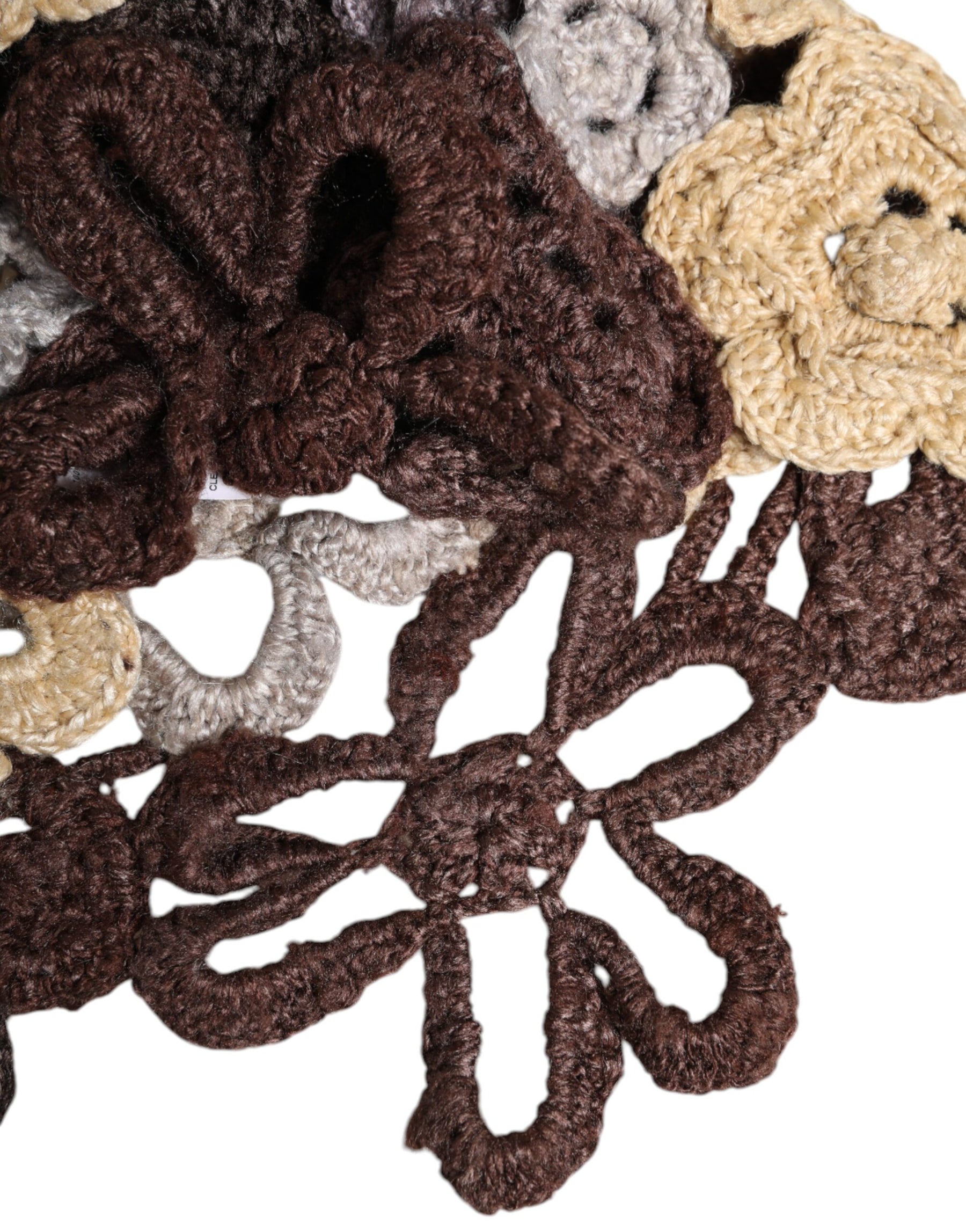 Dolce & Gabbana Multicolor Floral Silk Crochet Beanie Hat | Regal Royce