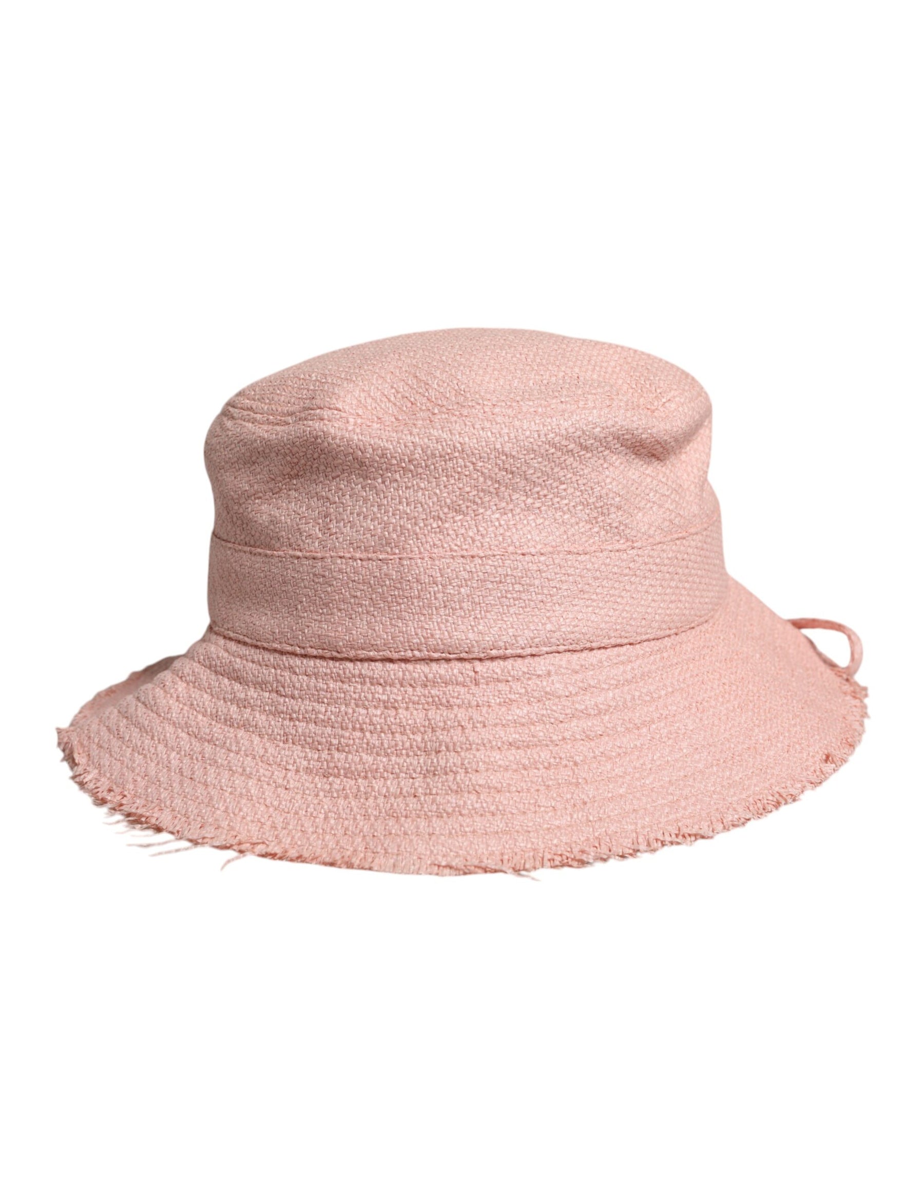 Dolce & Gabbana Pink Cotton Wide Brim Bucket Hat | Regal Royce