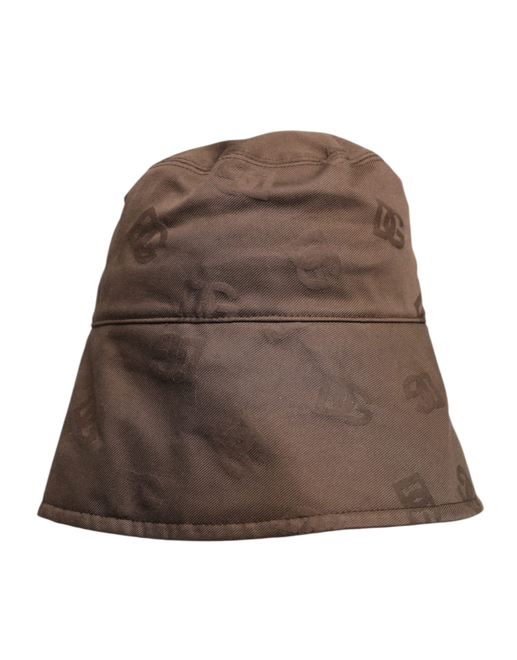 Dolce & Gabbana Brown Logo Monogram Cotton Bucket Cap | Regal Royce