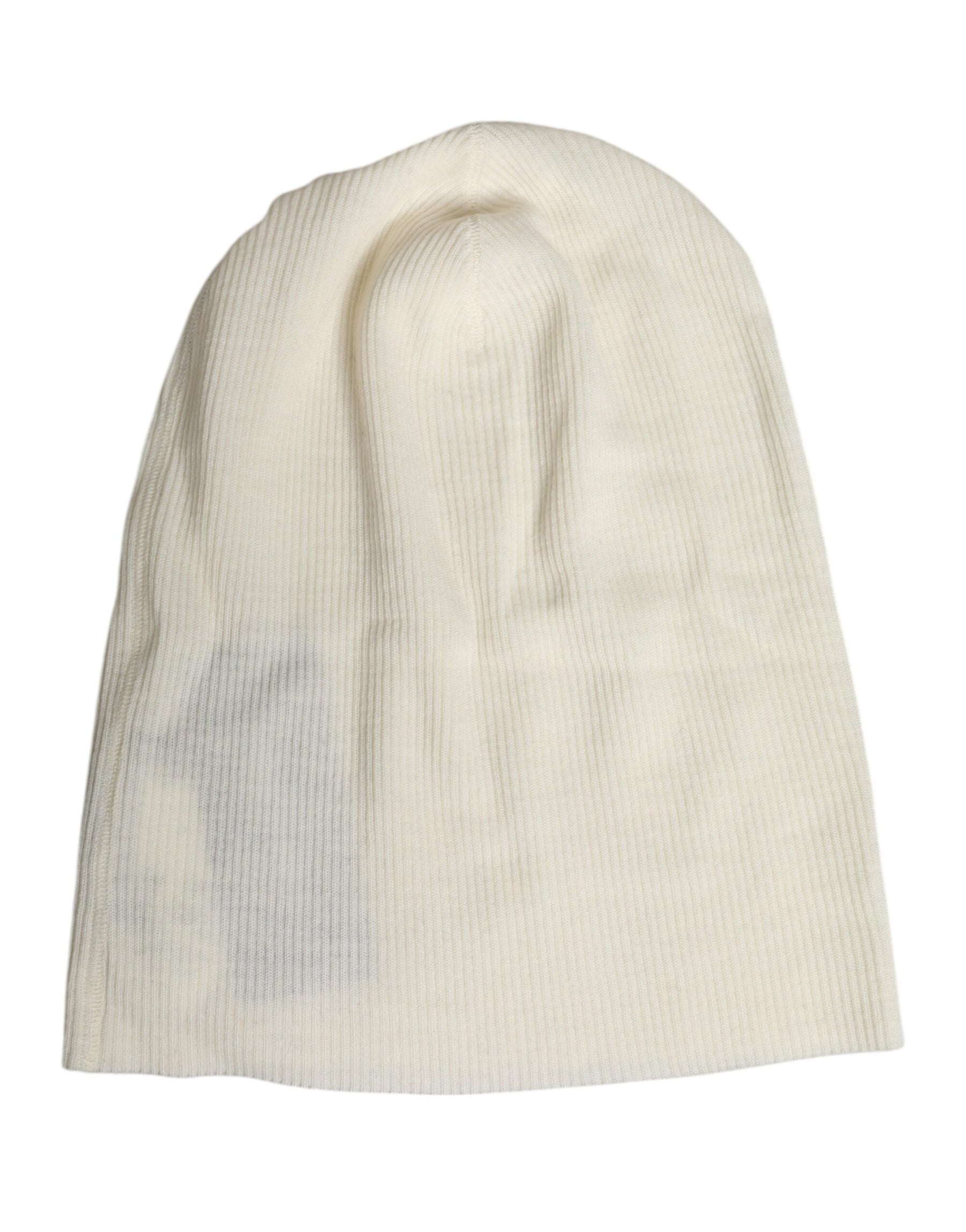 Dolce & Gabbana Beige Wool Blend Knitted Beanie Cap | Regal Royce