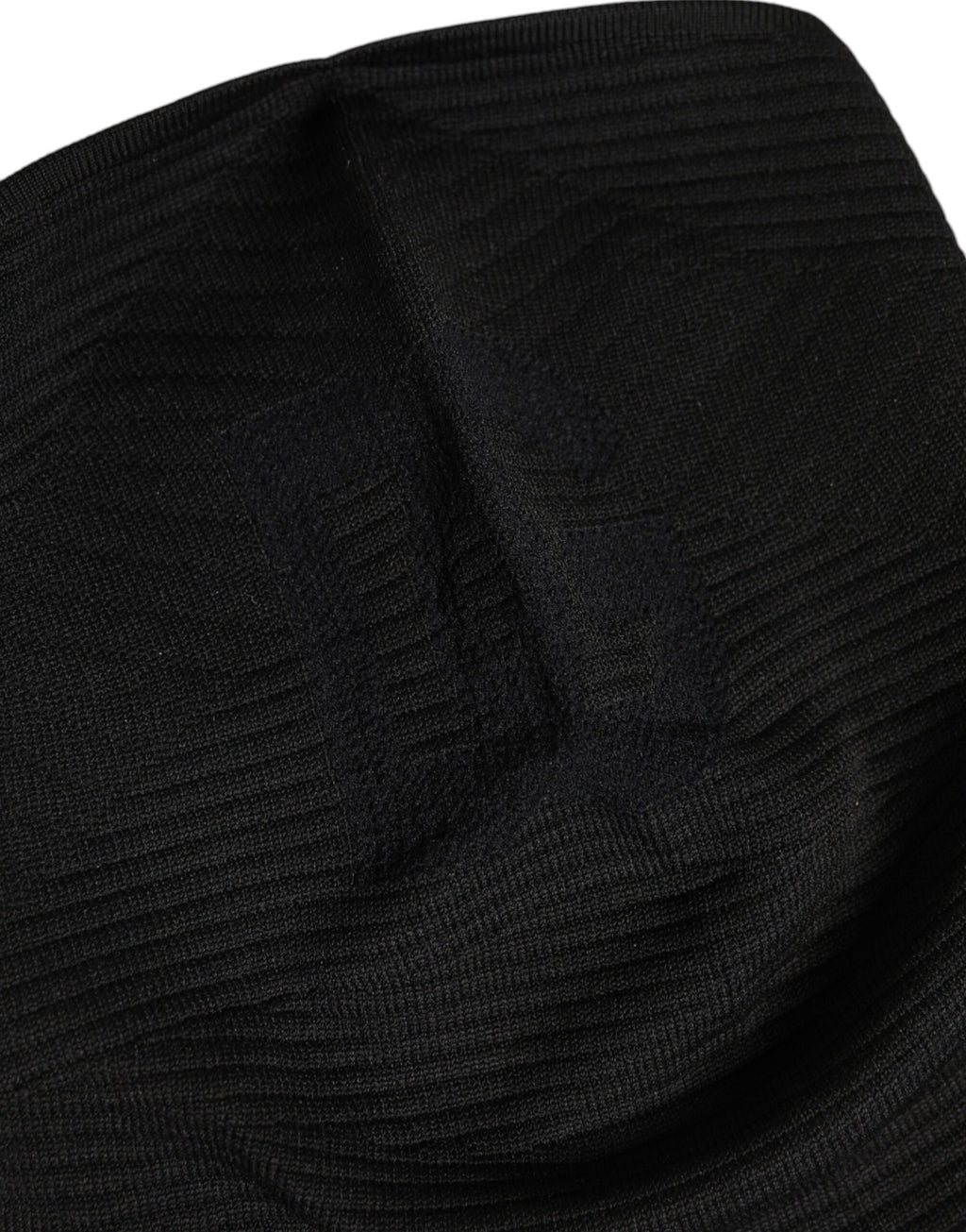 Dolce & Gabbana Black Nylon Knitted Ski Mask Balaclava