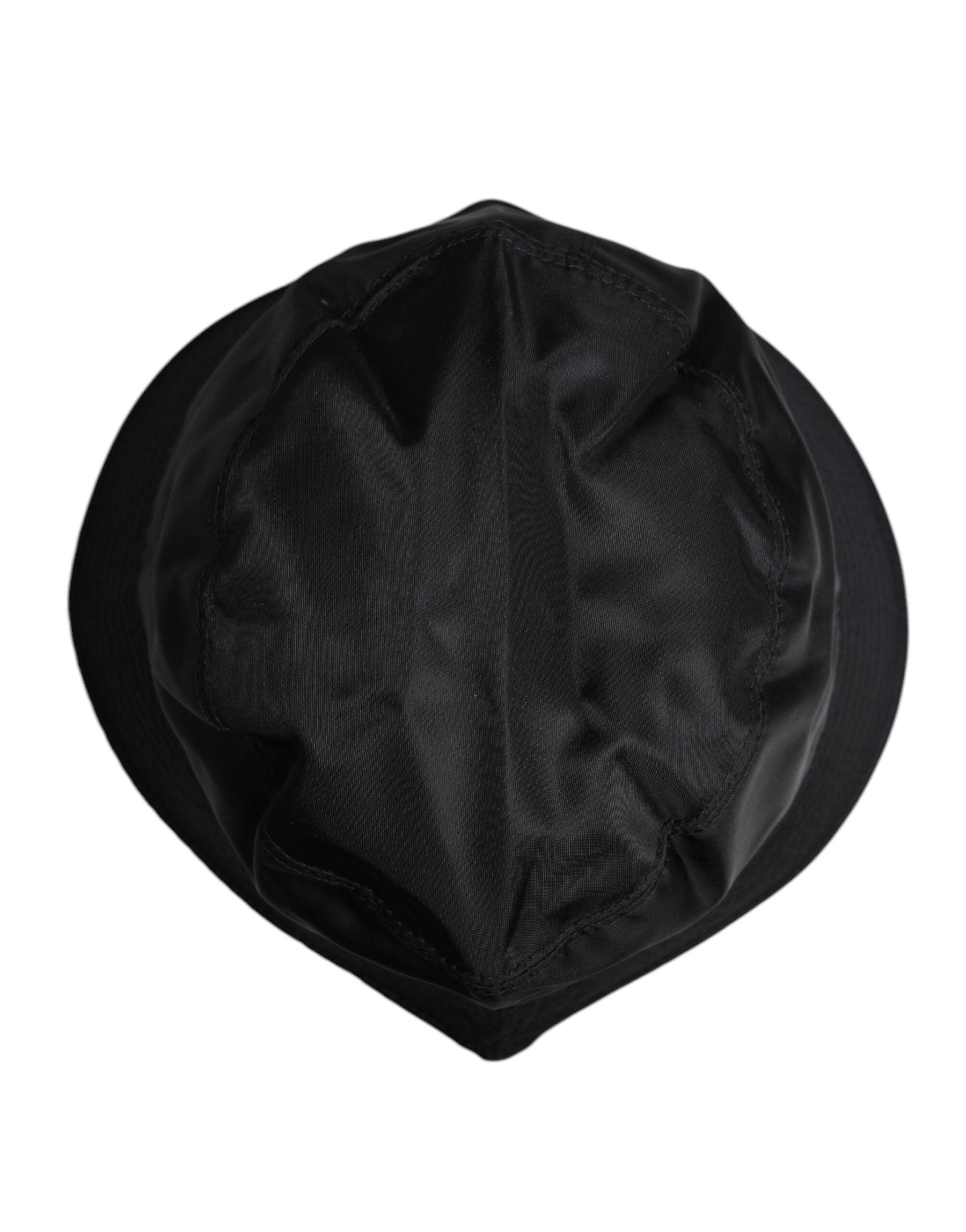 Dolce & Gabbana Black Cotton Wide Brim Bucket Hat | Regal Royce
