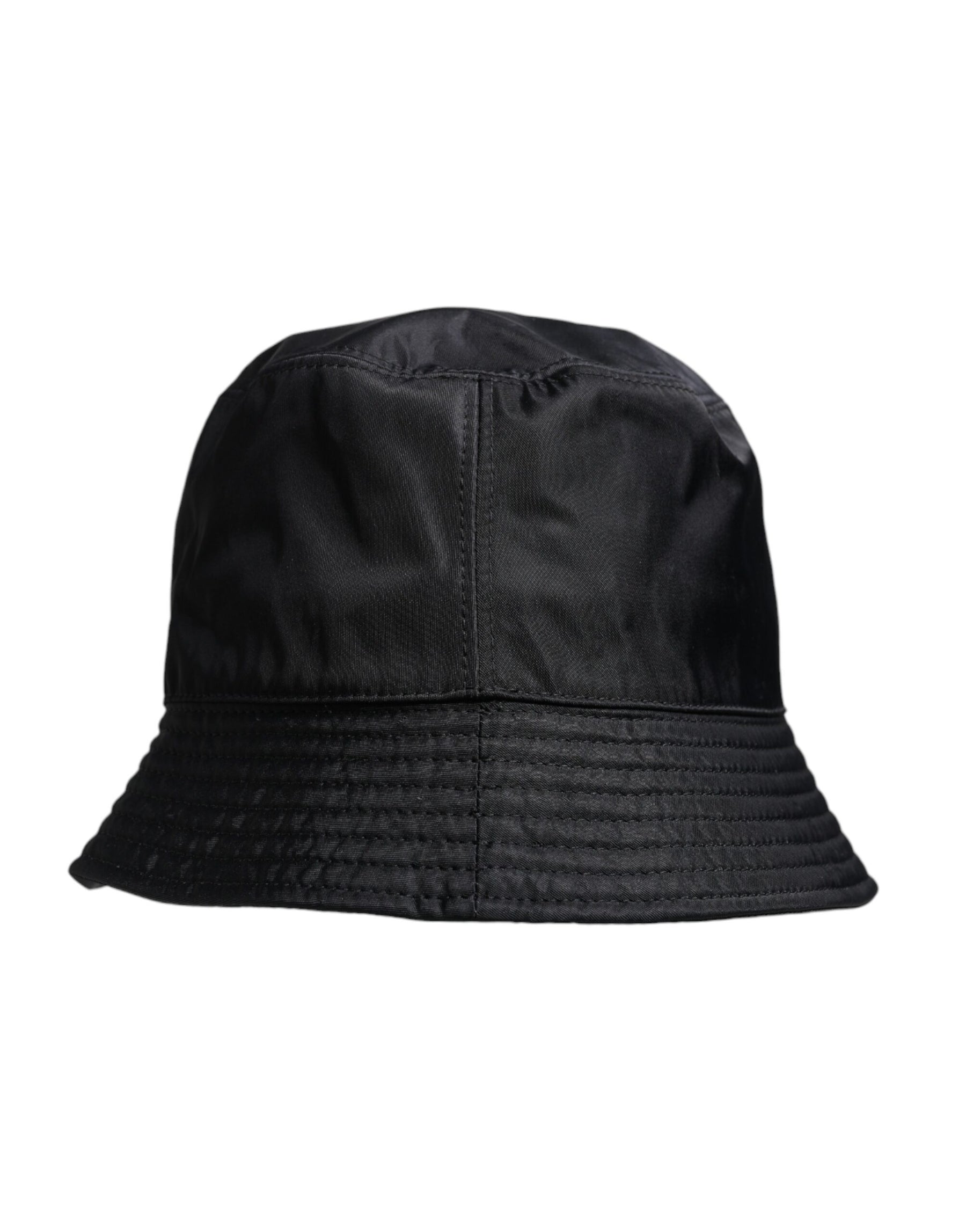 Dolce & Gabbana Black Cotton Wide Brim Bucket Hat | Regal Royce