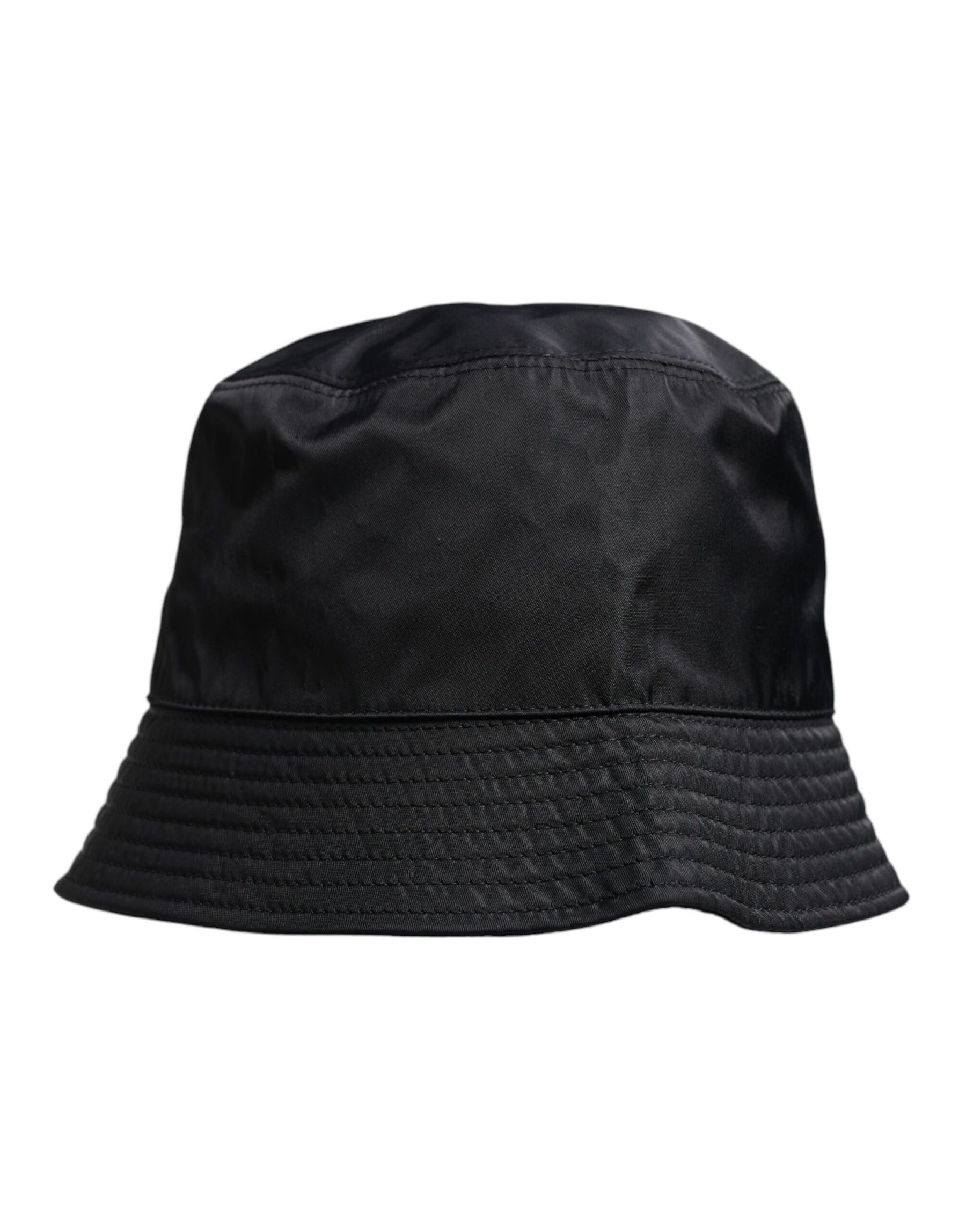 Dolce & Gabbana Black Cotton Wide Brim Bucket Hat | Regal Royce